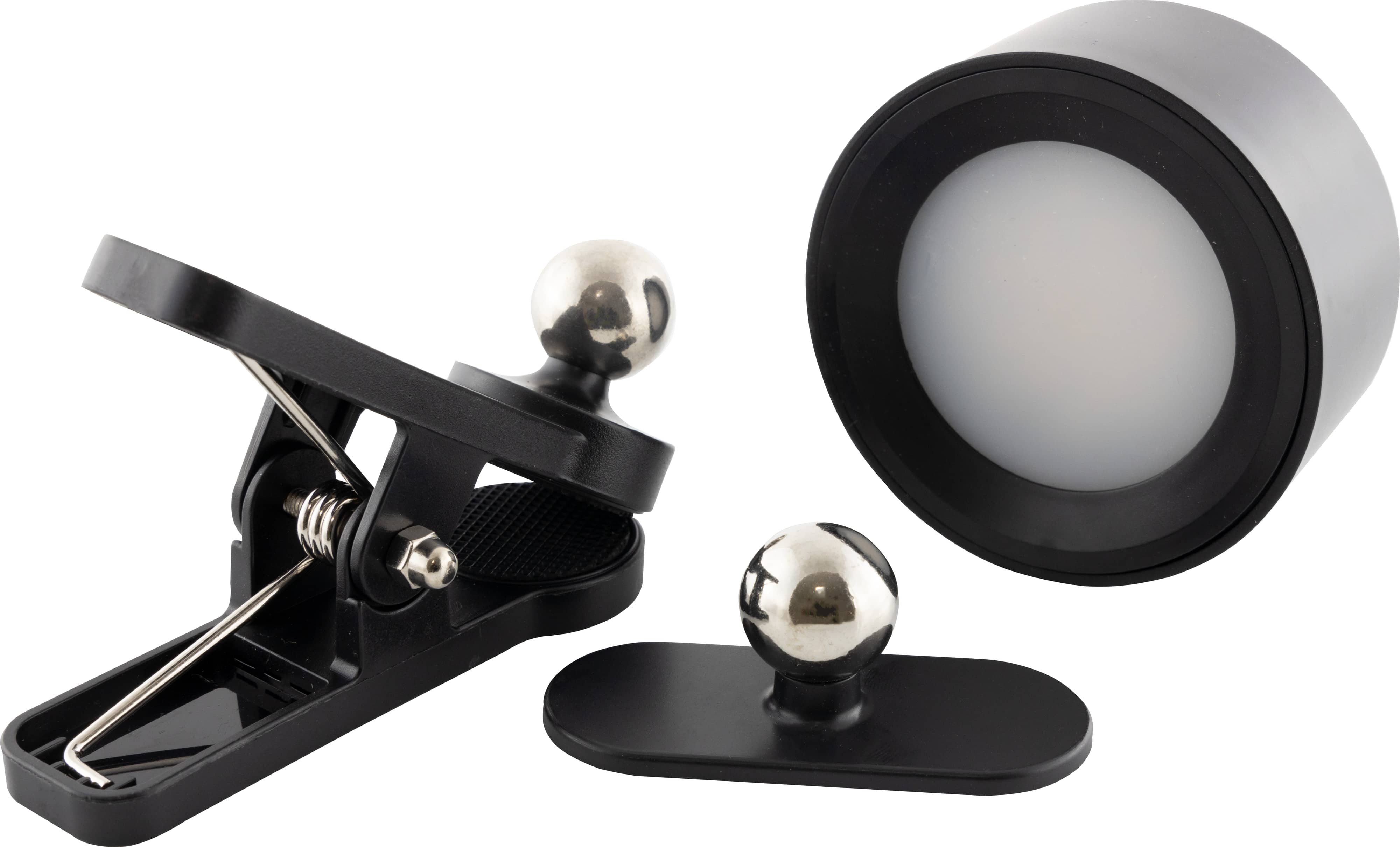 REV LED Akku Clip-Spot, schwarz