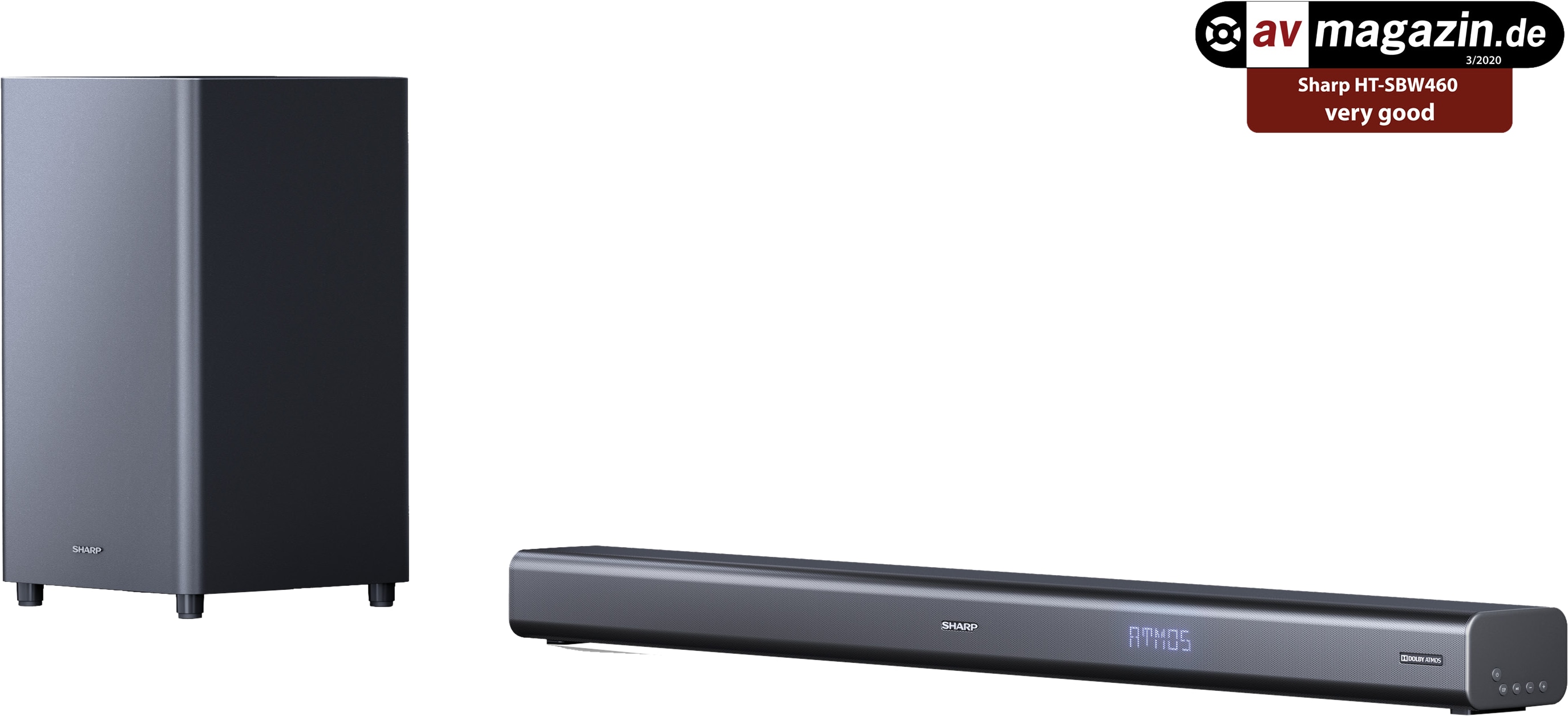 SHARP Soundbar-System HT-SBW460, Subwoofer, Dolby Atmos, 4K, 440 W
