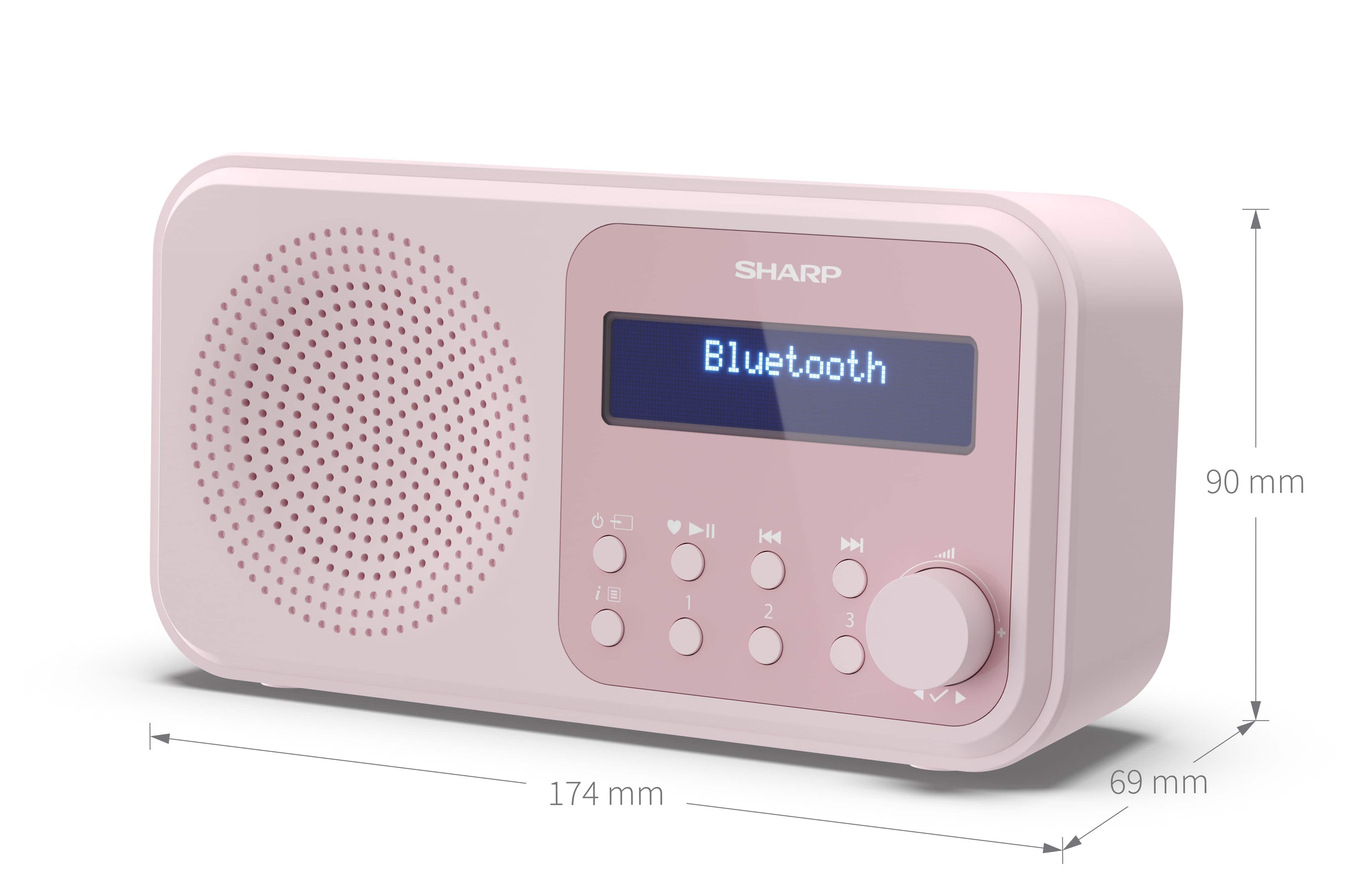 SHARP DAB+/FM Radio DR-P420, USB, Bluetooth, rosa