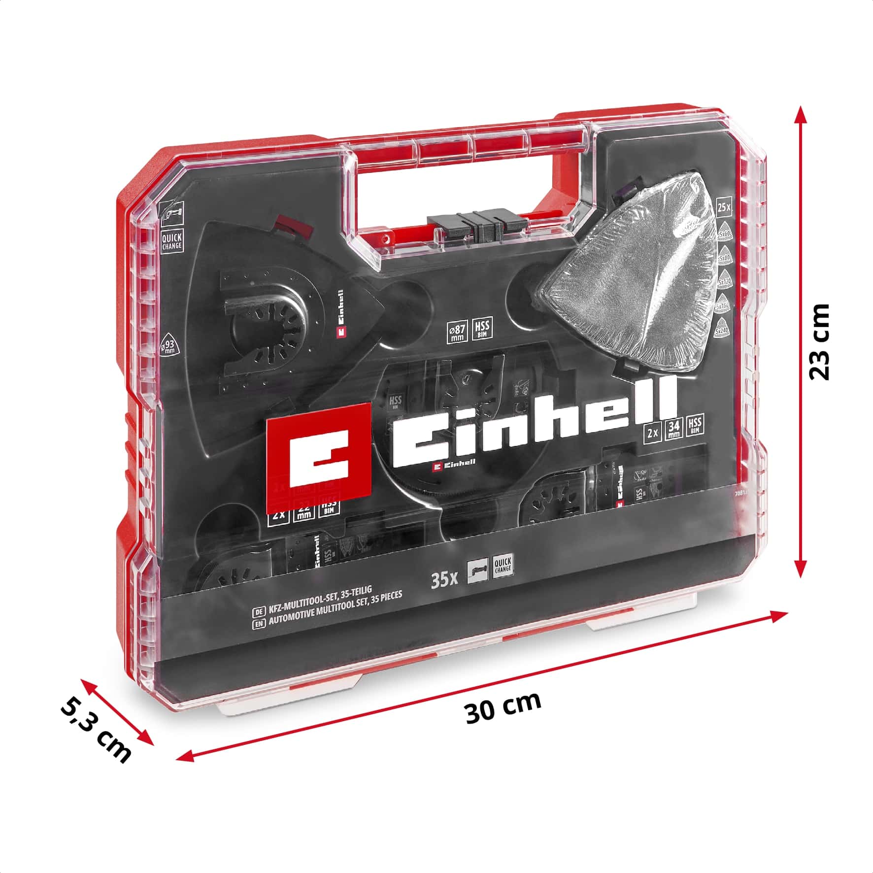 EINHELL Multitool-Set, 708135, XL-PLUS-Case, 35-teilig