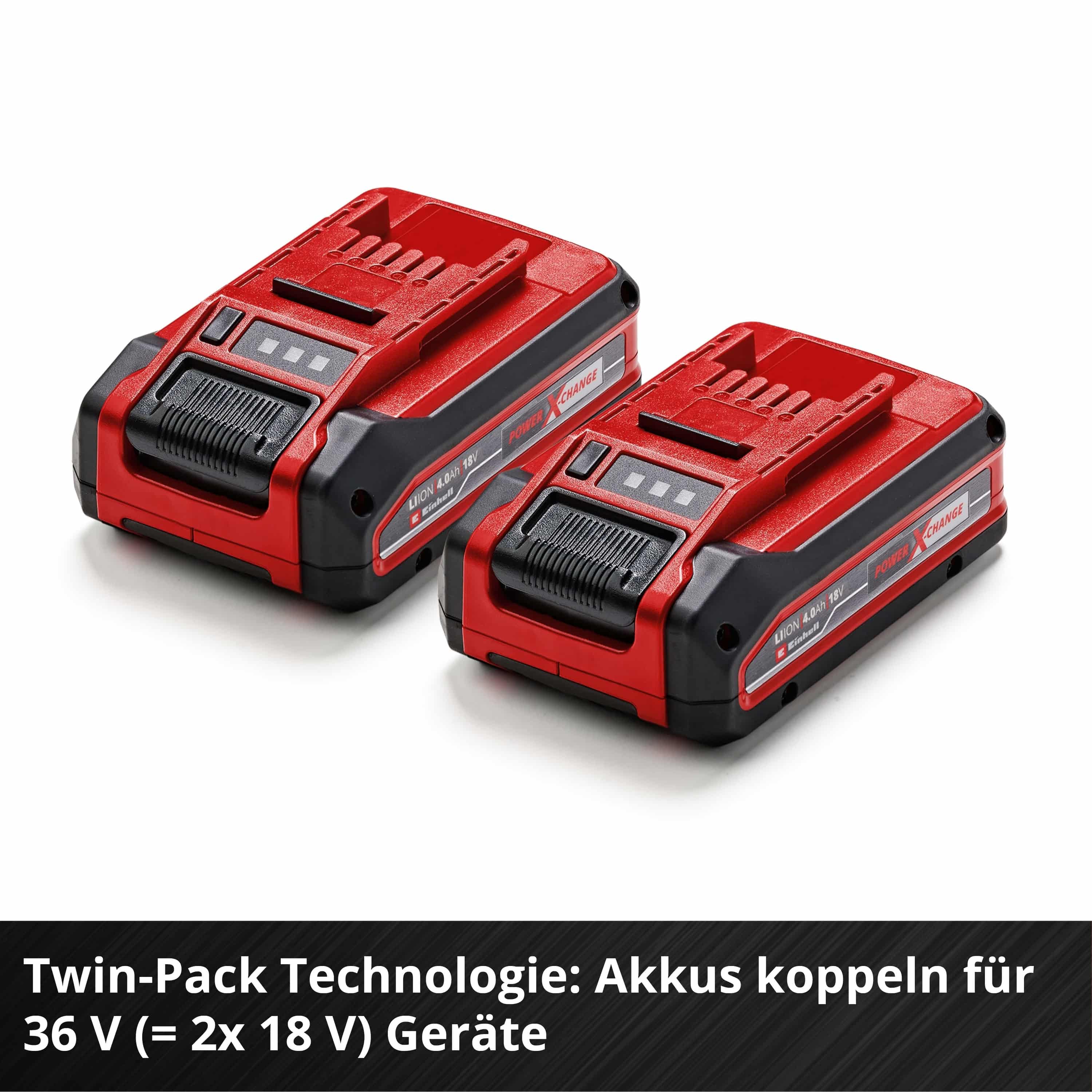 EINHELL Akku, 18 V 4,0 Ah, PXC Plus Twinpack