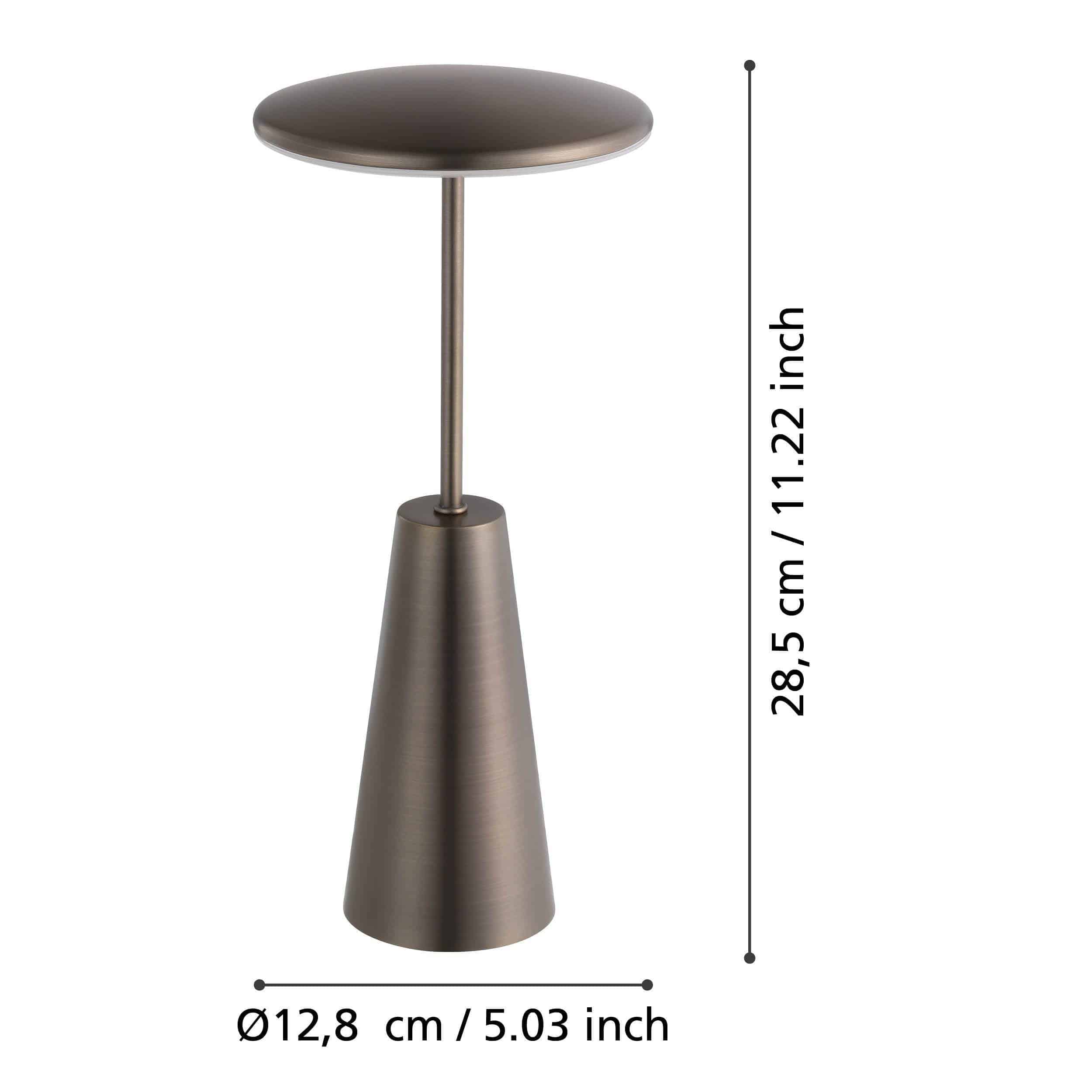 EGLO LED-Tischleuchte 900924 bronze, 2,8 W, 270 lm CCT, IP54