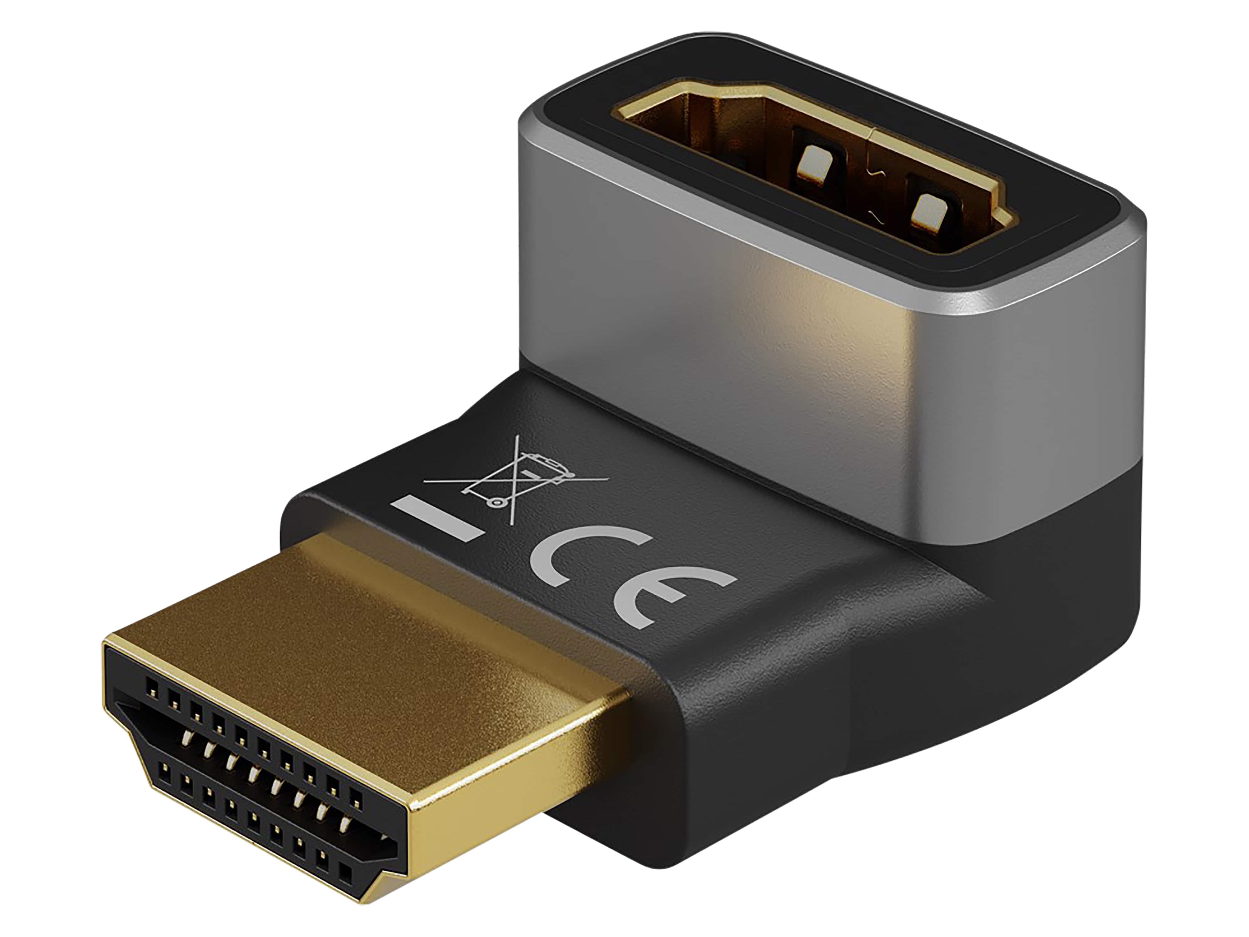 GOOBAY HDMI-Adapter 72009 90° vertikal 8k 60Hz vergoldet