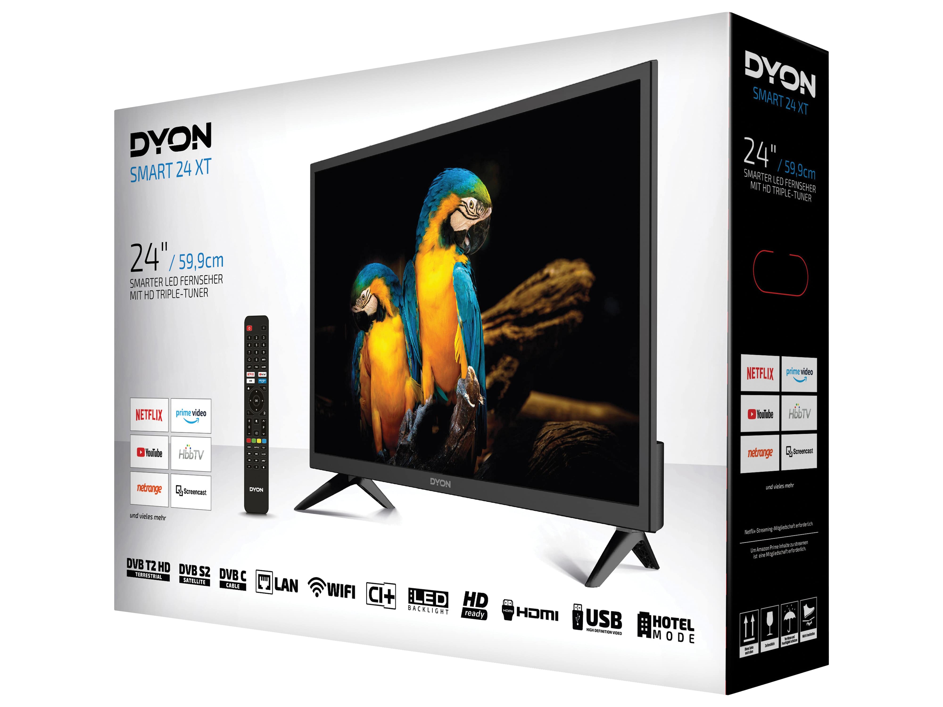 DYON LED-TV Smart 24 XT, EEK F, 60 cm (23,6"), schwarz