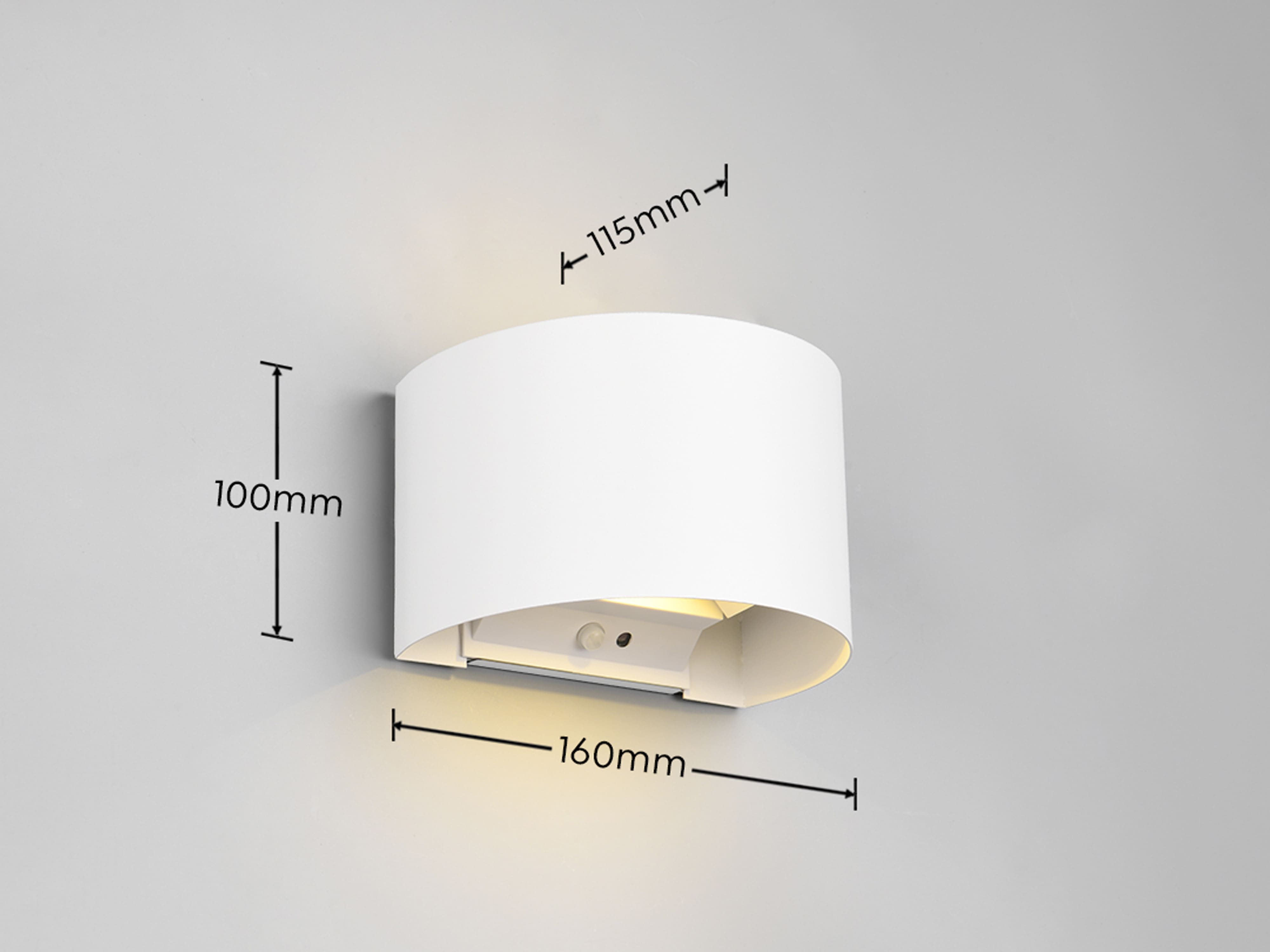 REALITY LED-Akku-Wandleuchte Talent R27769131 weiß, IP 44, 2 x 0,5 W, 100 lm, 3000 K,