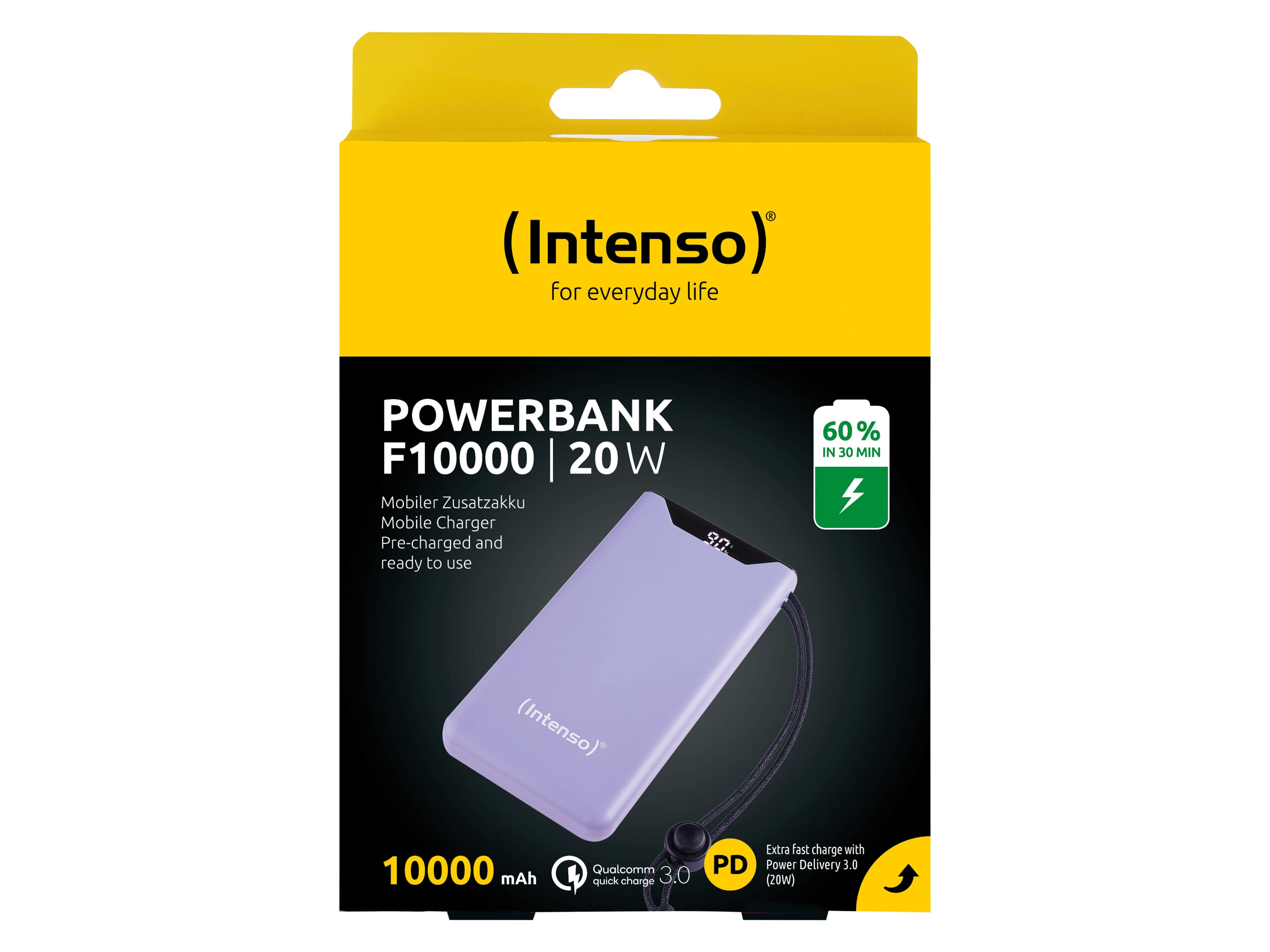 INTENSO USB Powerbank 7332033, F10000, 10.000mAh, 20 W, lila