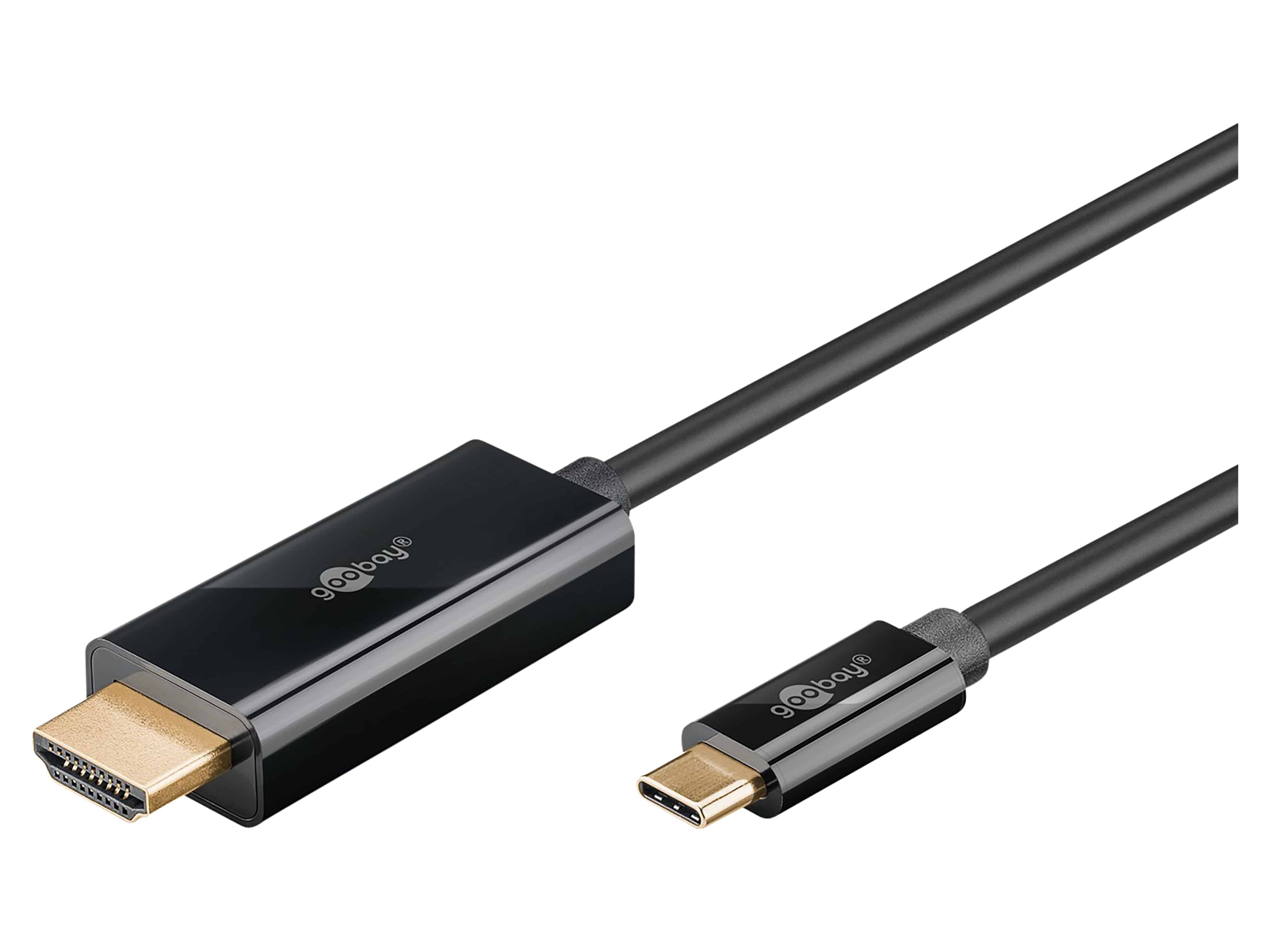 GOOBAY USB3.1 Adapterkabel 75697 USB-C/HDMI 2,0m schwarz