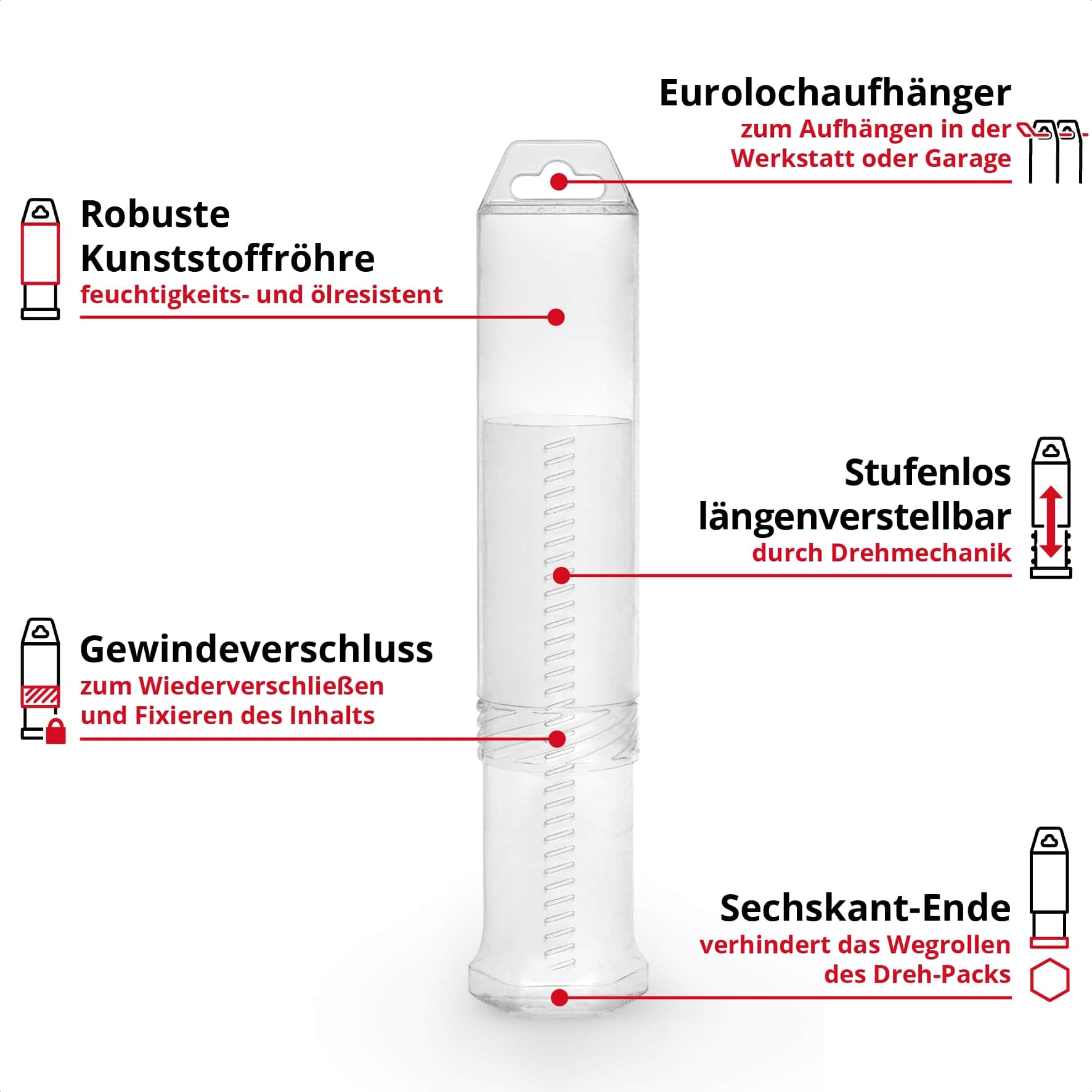 EINHELL SDS-Plus Hammerbohrer-Set 265510, 6-14 mm, 160 mm, 7-teilig