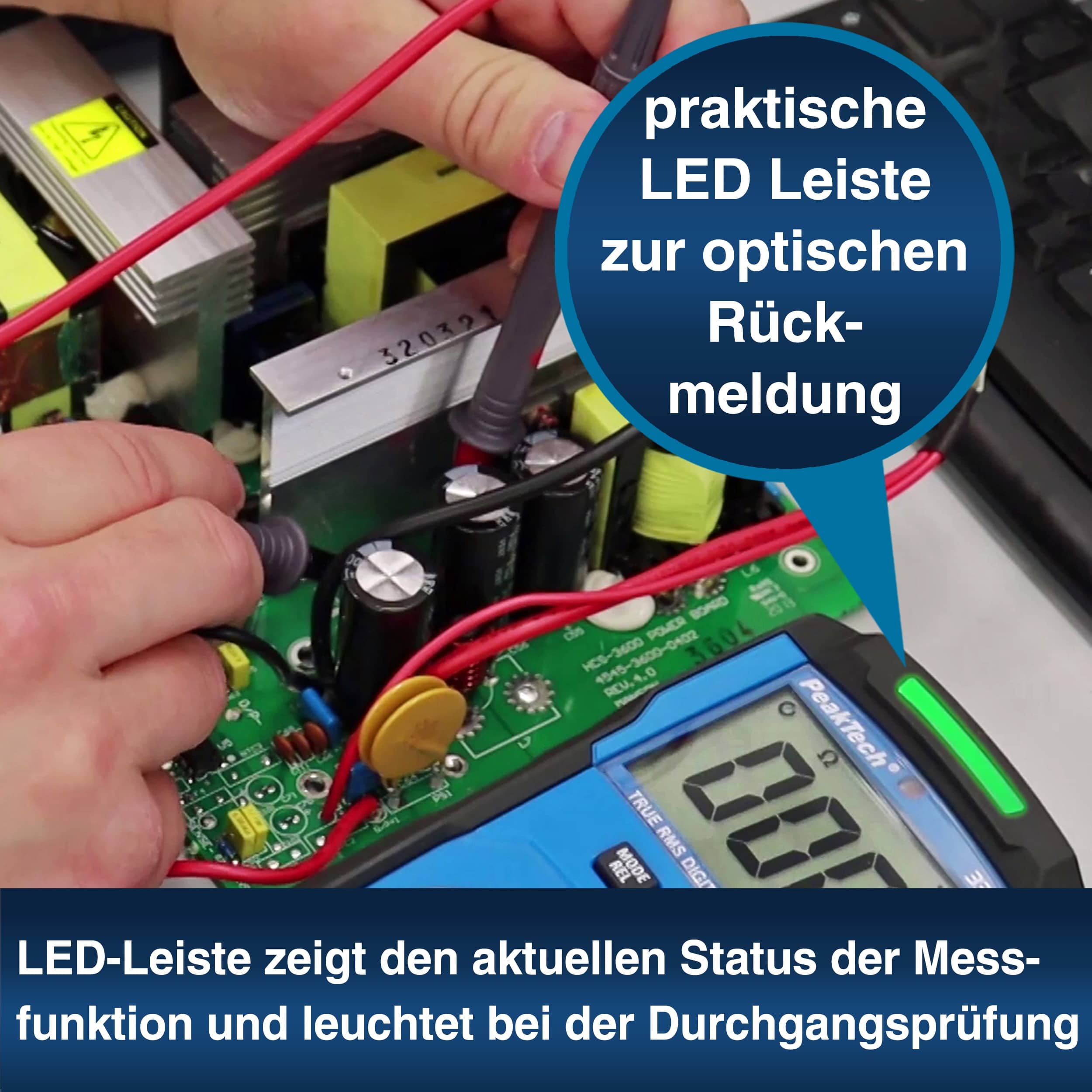 PEAKTECH Multimeter, P 3350, True RMS