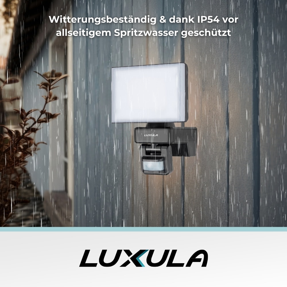 LUXULA LED-Fluter LX400193, mit BM, 20 W, 2100 lm, 4000 K, schwarz