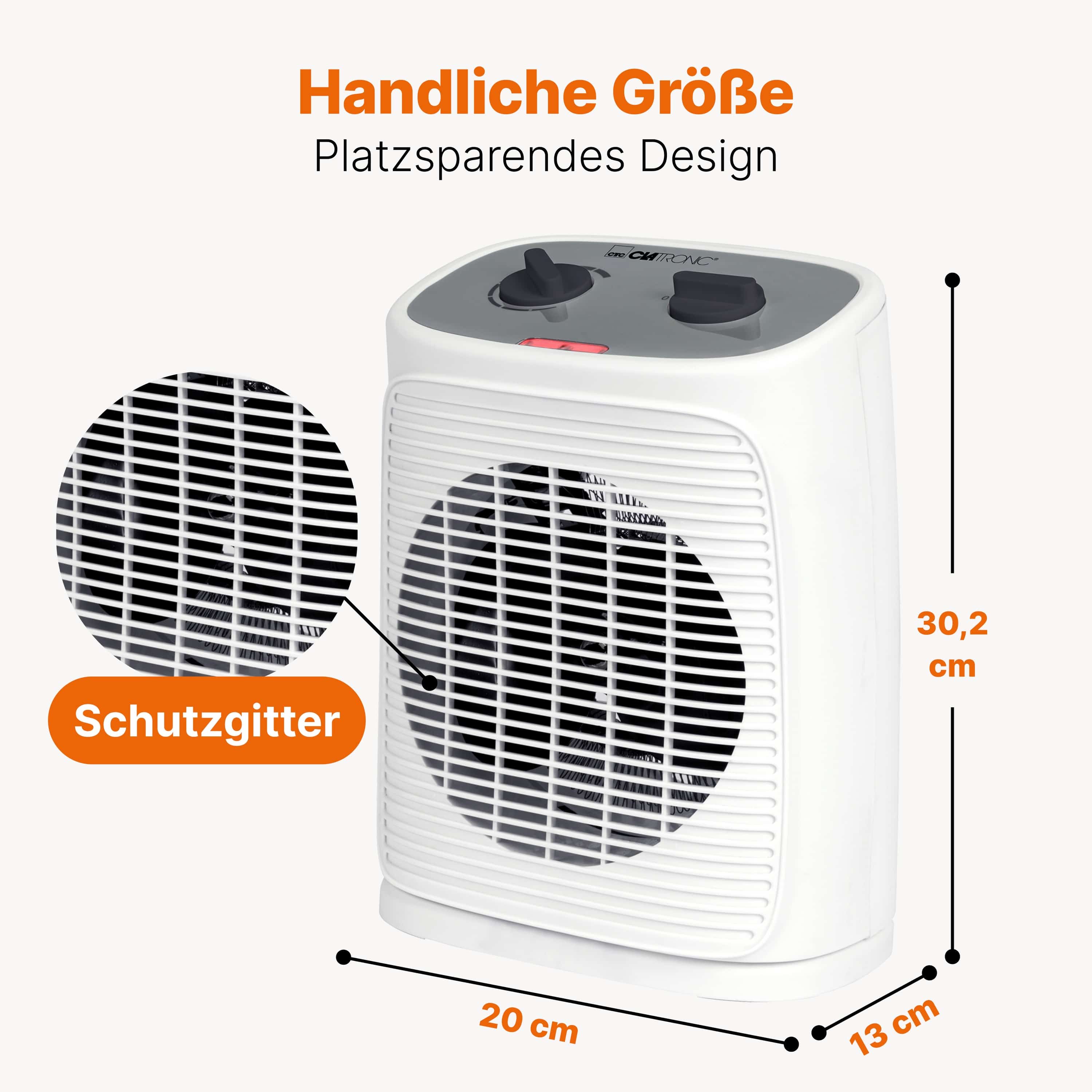 CLATRONIC Heizlüfter HL 3800, 2000 W, weiß