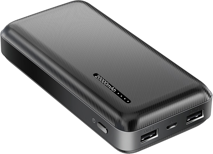 LOGILINK USB Powerbank PA0323, 20.000mAh, 3-fach, 2xUSB-A, 1xUSB-C, schwarz