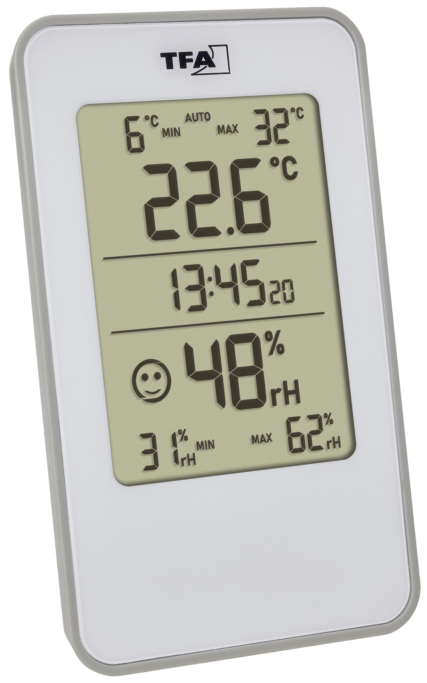 TFA Digitales Thermo-Hygrometer, 30.5057.02, weiß