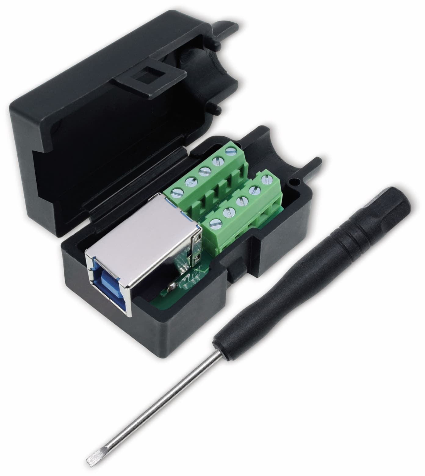 QUADRIOS, 2001C205, USB-Modular-Set, USB 3.0 - Standard-B, Buchse, Einbau horizontal, Polzahl 10