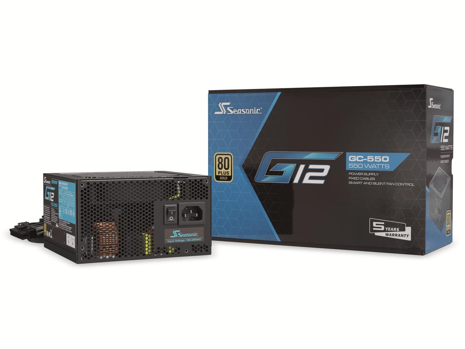 Seasonic PC-Netzteil G12-GC-550, 550 W, 80+ Gold