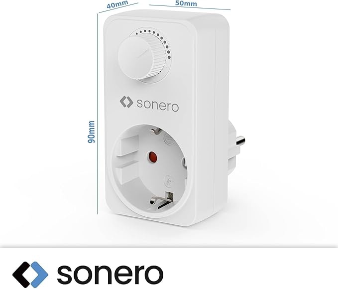 SONERO Steckdosendimmer X-PSD001, mit Drehregler, weiß