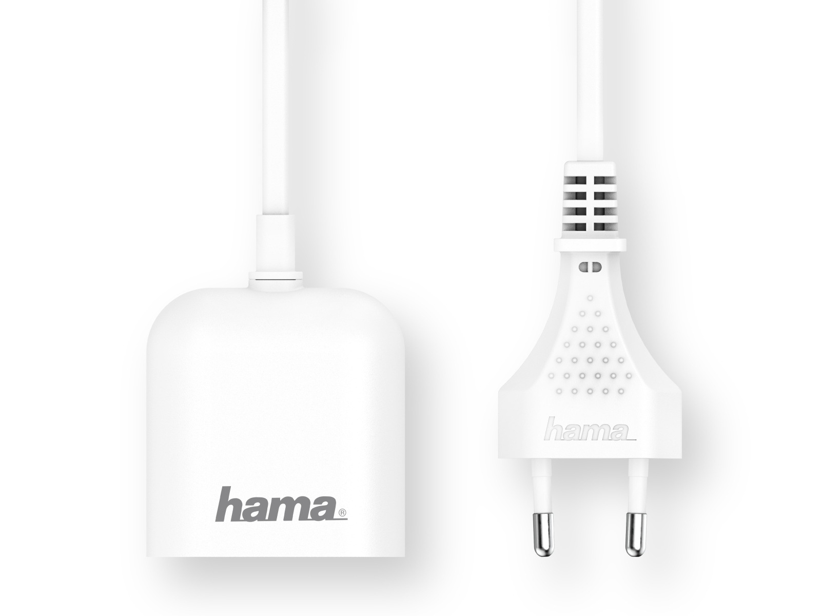 HAMA USB-Netzteil, 2x USB-Ausgänge, 1,9 m Kabel, weiß