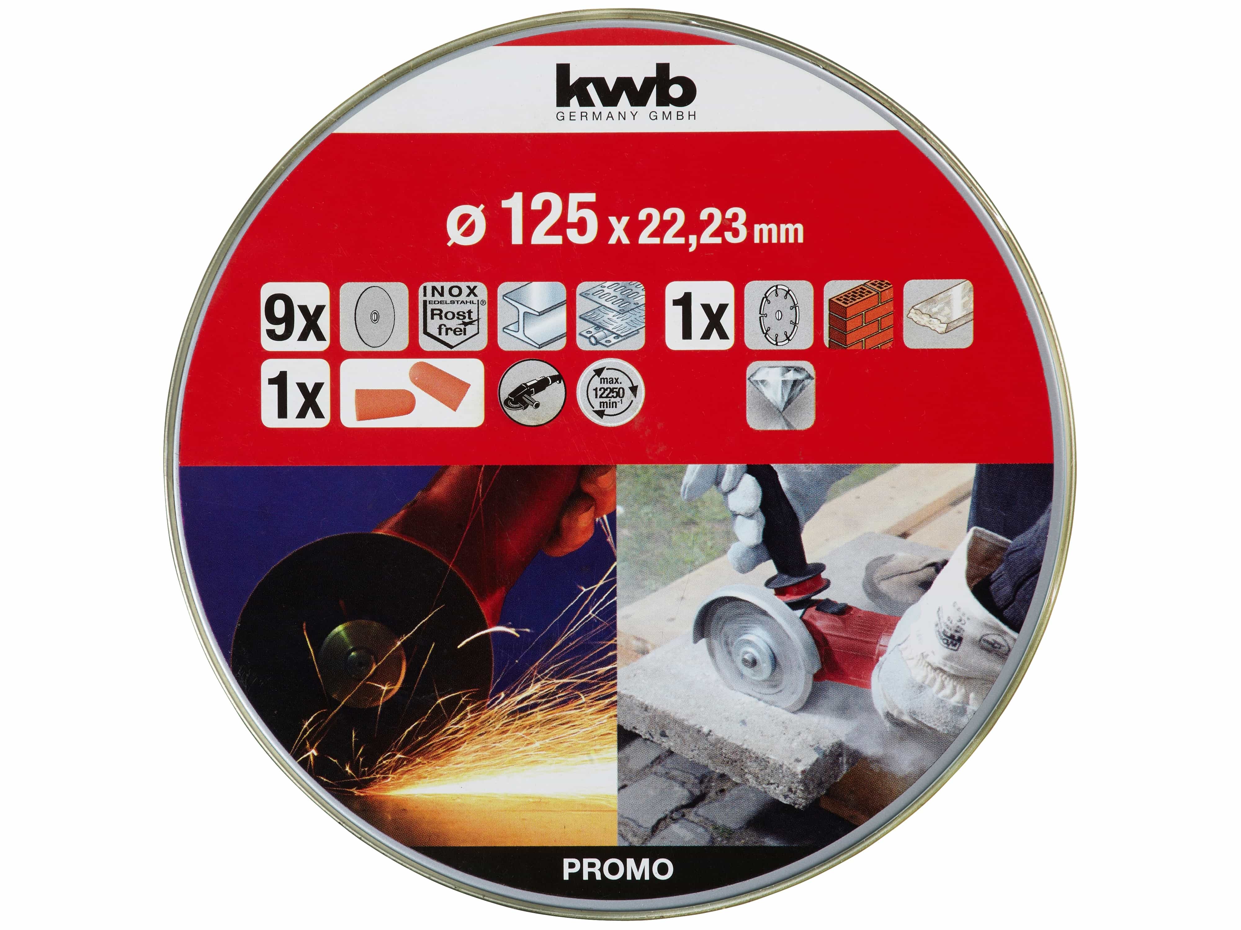 KWB Trennscheiben-Set, 712032, 125 mm, 10-teilig