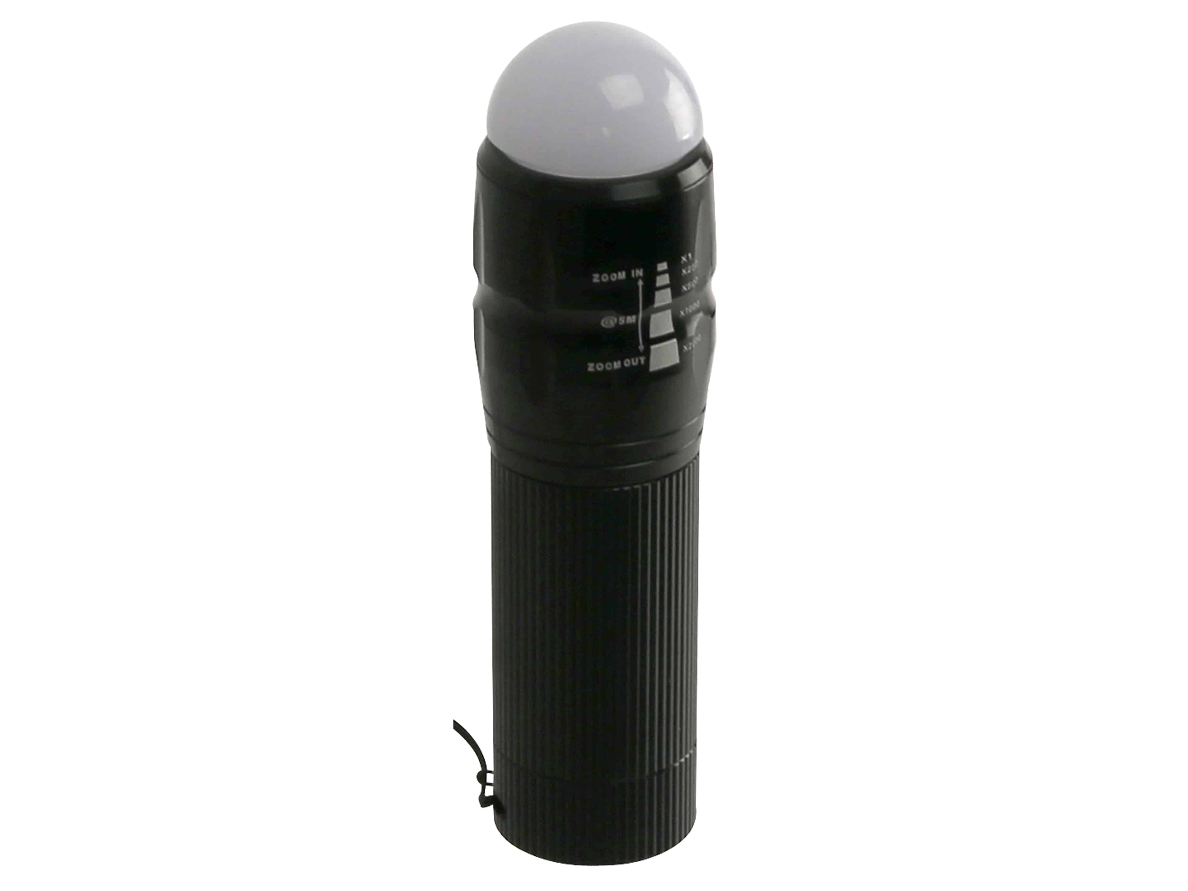 LED-Taschenlampe, WTE-490M-1, Alu, 400 lm, schwarz