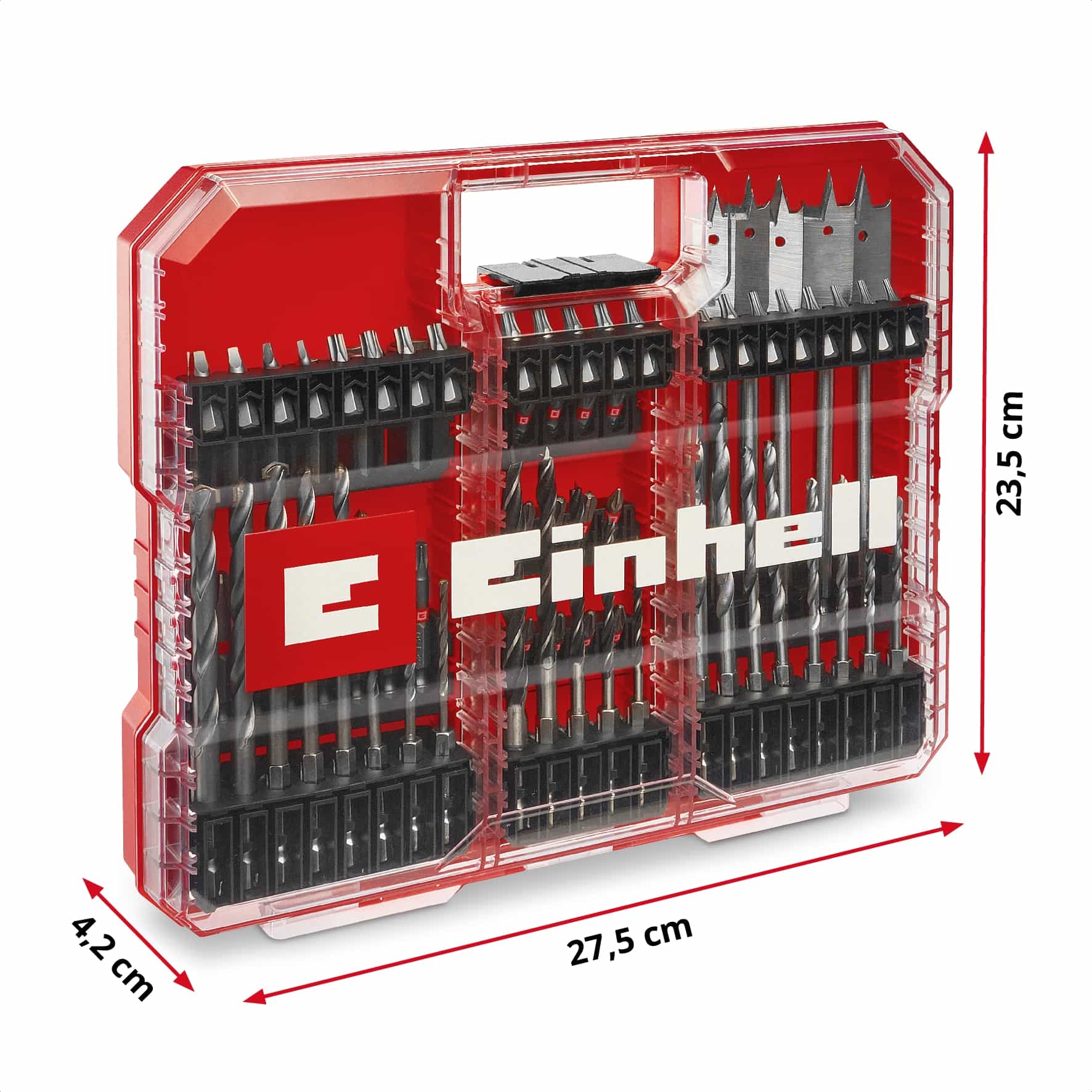 EINHELL Bit- & Bohrer-Set, 108788, XL-Case, 95-teilig