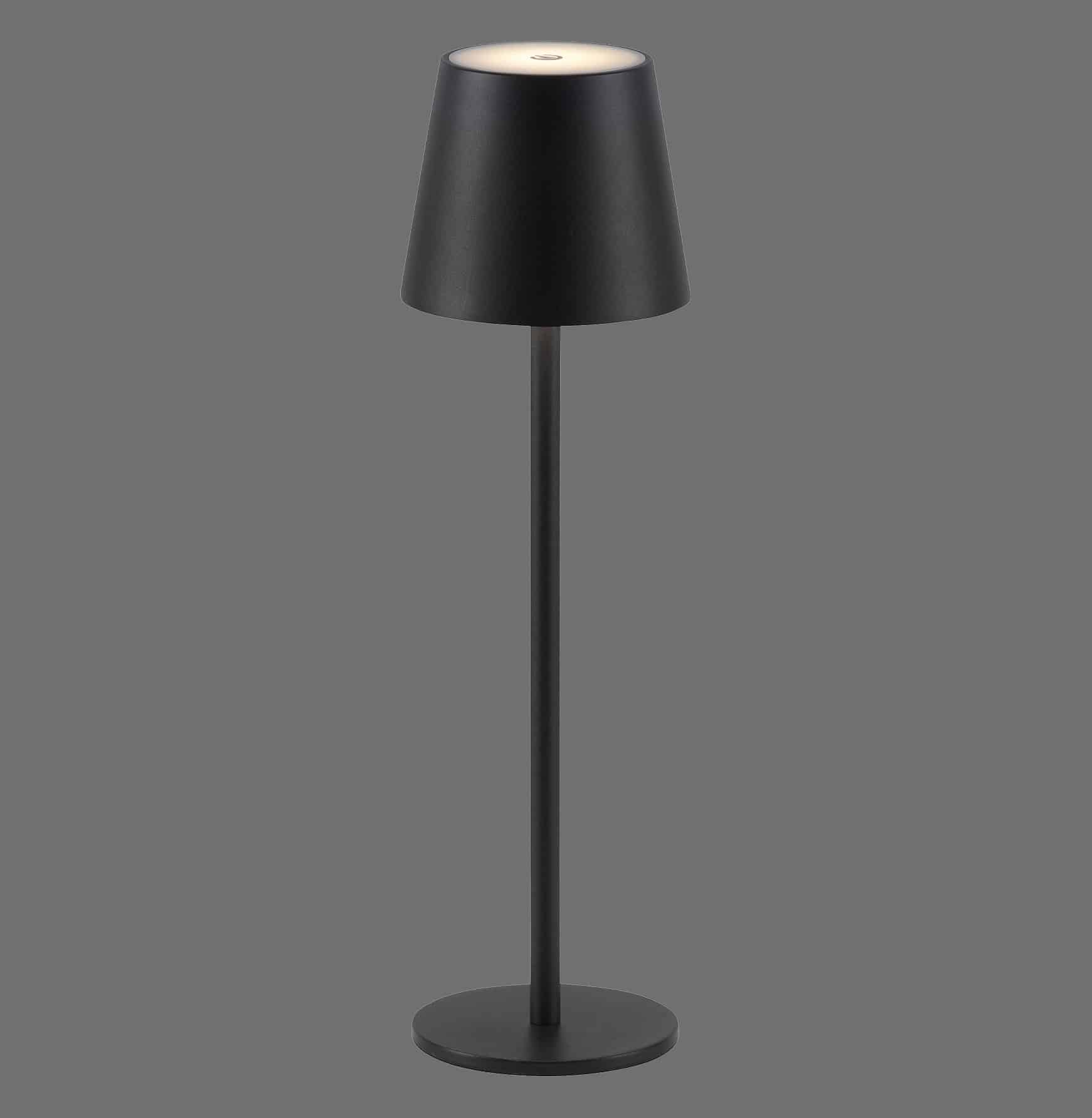 JUST LIGHT LED-Akku-Tischleuchte 19250-18 schwarz, 2,5 W, 320 lm, 3000 K, IP54