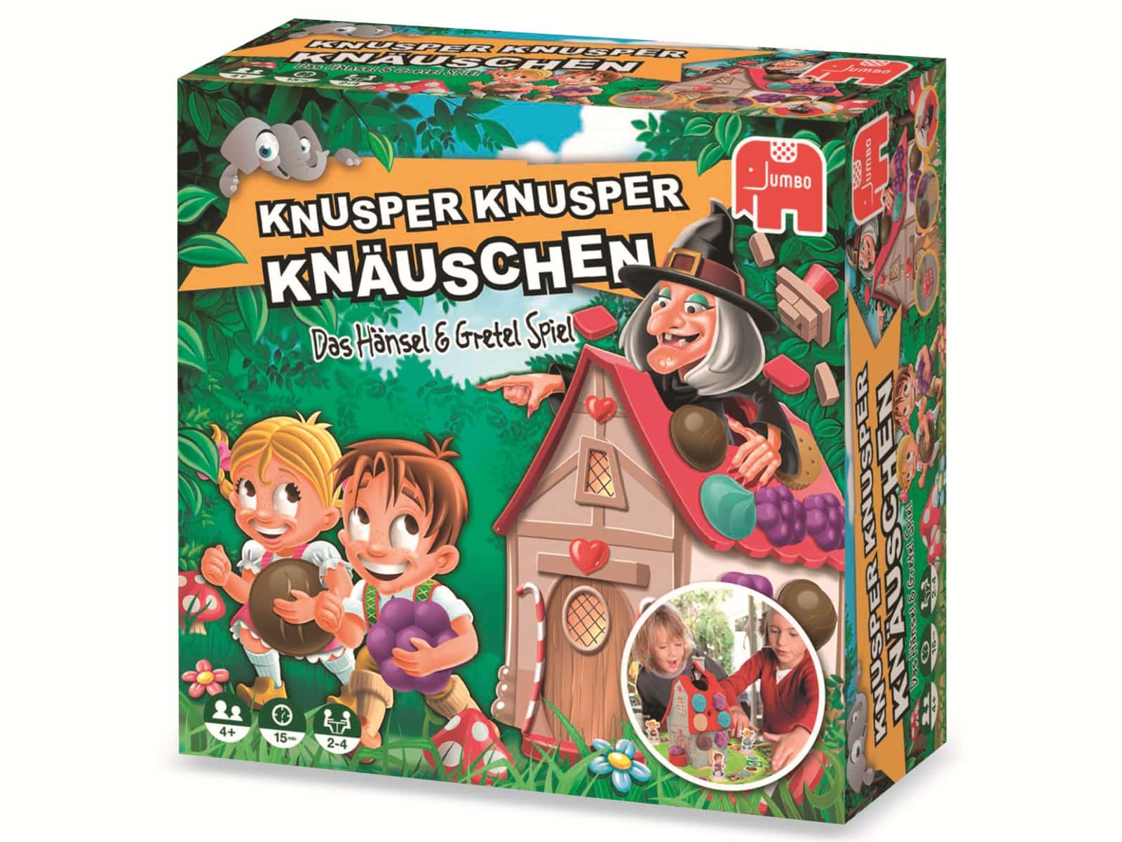 JUMBO Spiele Kinderspiel, 19713, Knusper, Knusper Knäuschen 