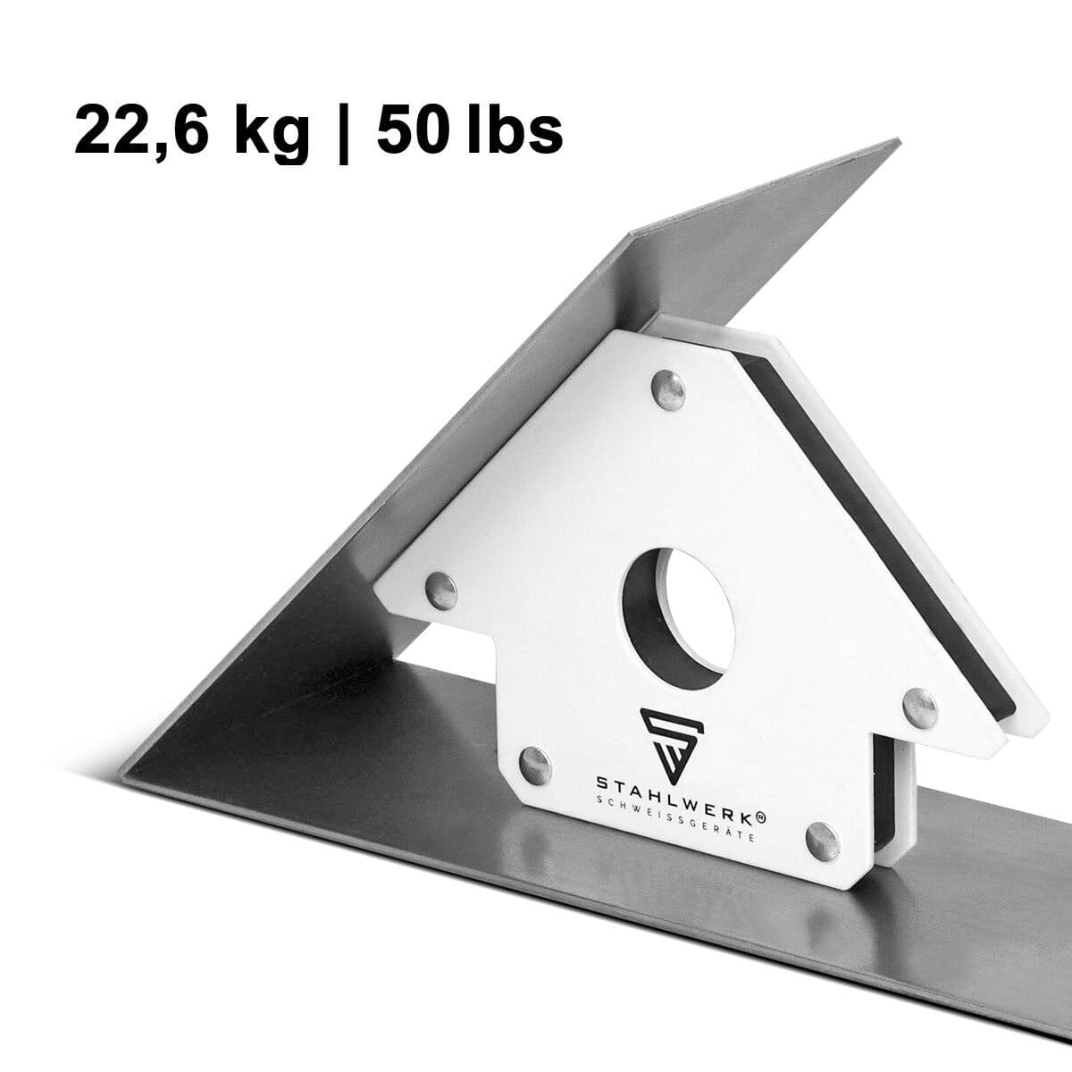 STAHLWERK Magnet-Schweißwinkel, 4699, 22,6 kg/ 50 lbs, 4er Set