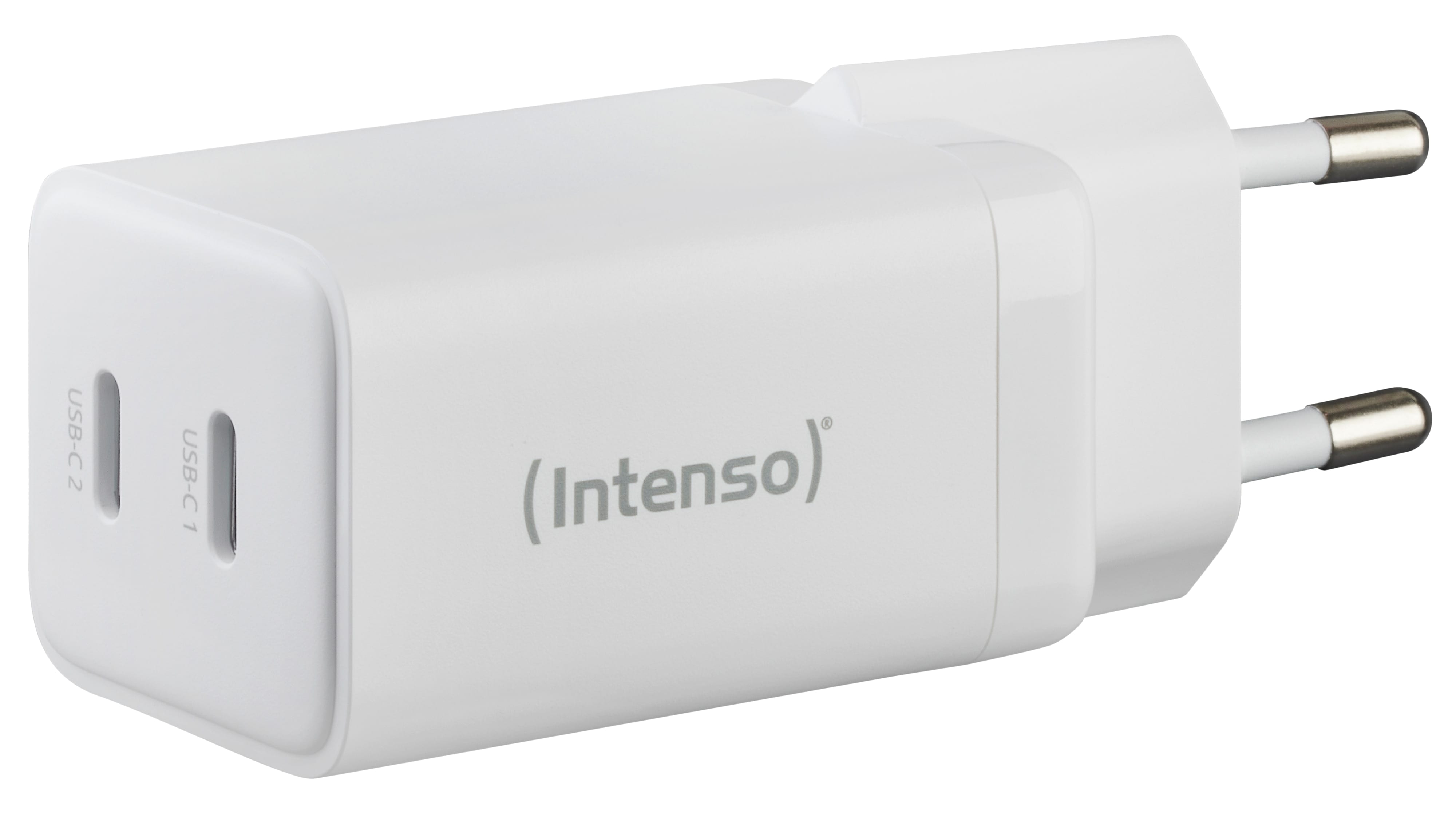 INTENSO USB-Ladegerät W40CC, 2 x USB-C, GAN, 40 Watt 