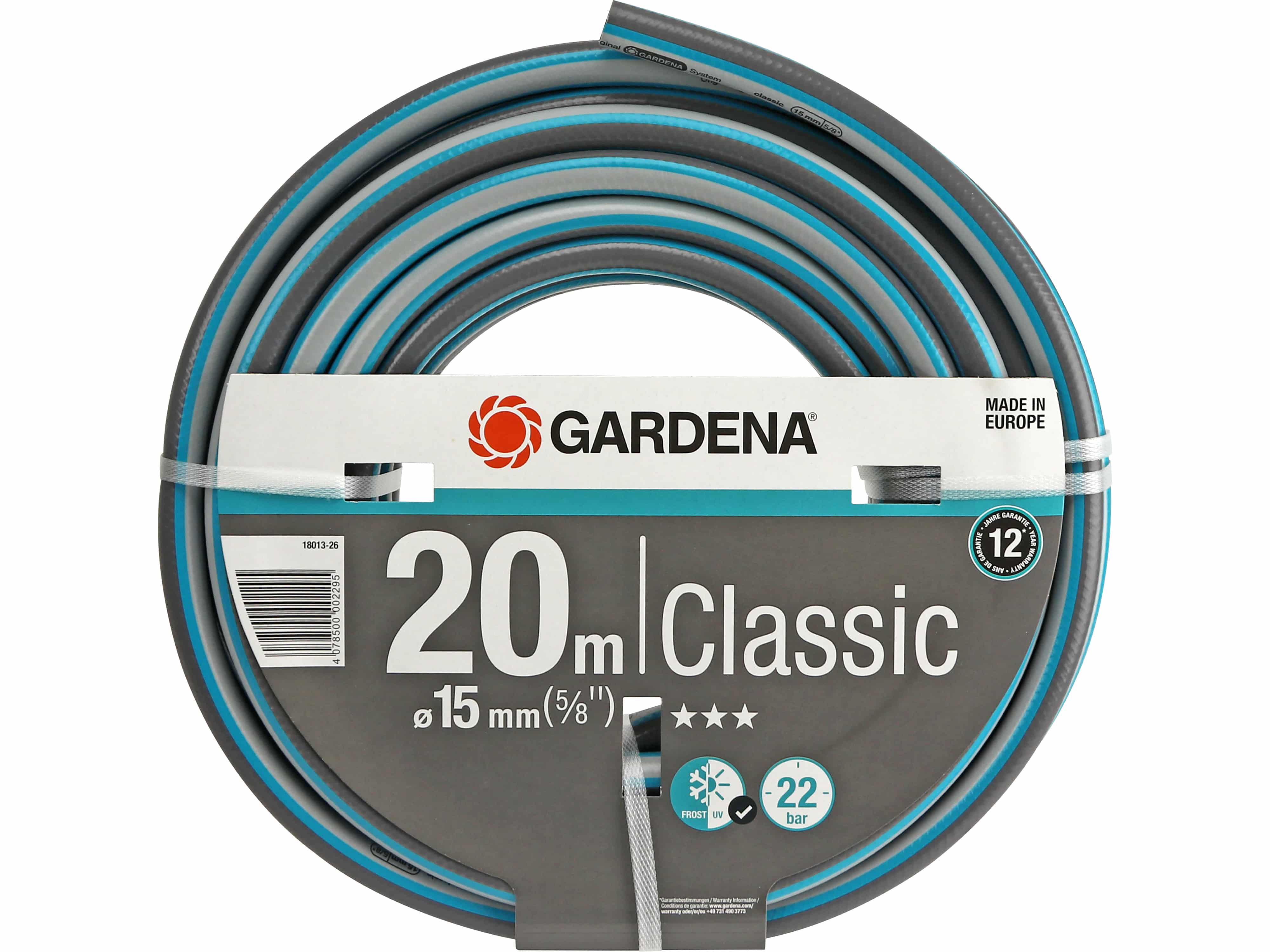 GARDENA Gartenschlauch 18013-26 Classic, 20 m, 15 mm (5/8")
