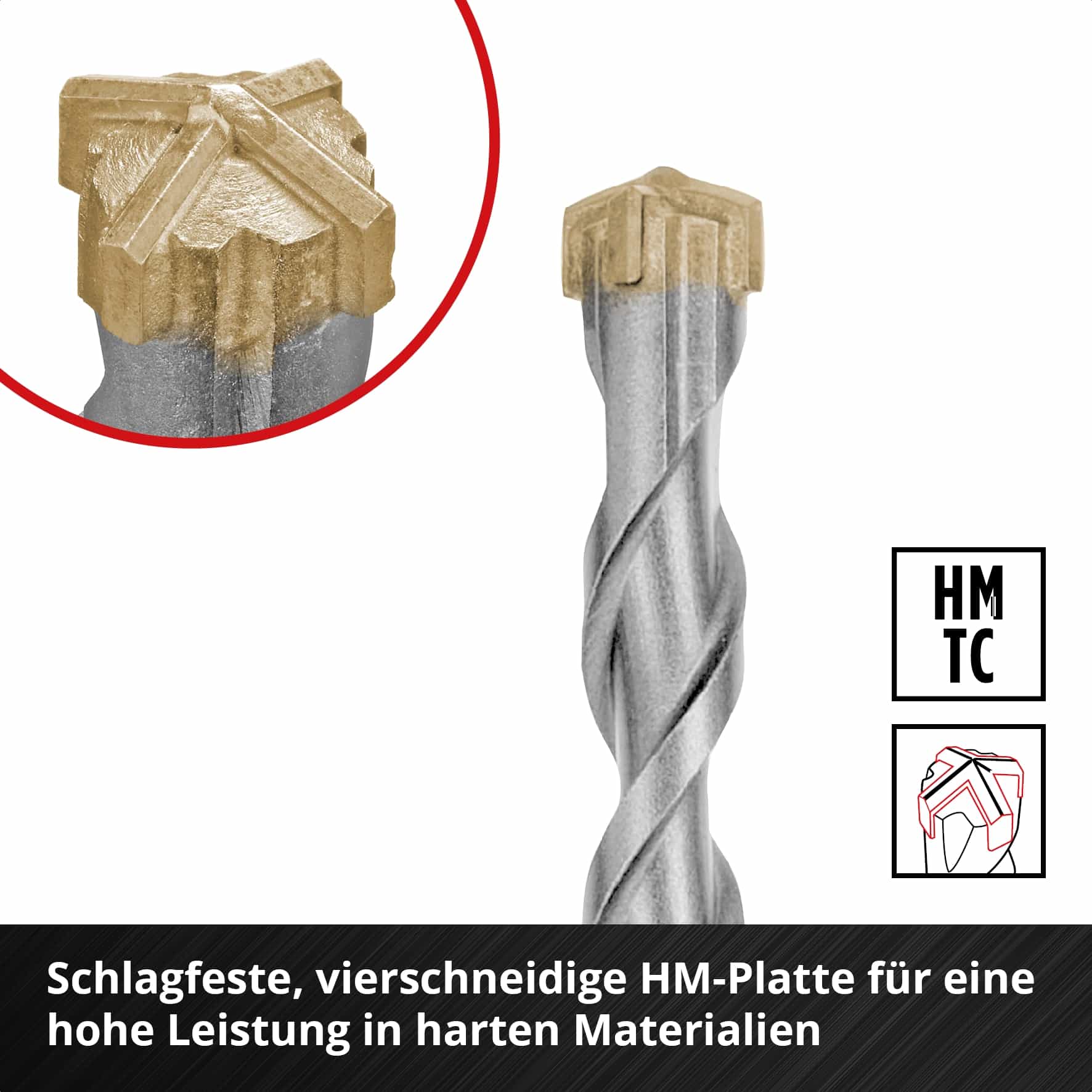 EINHELL SDS-Plus Hammerbohrer-Set 265510, 6-14 mm, 160 mm, 7-teilig