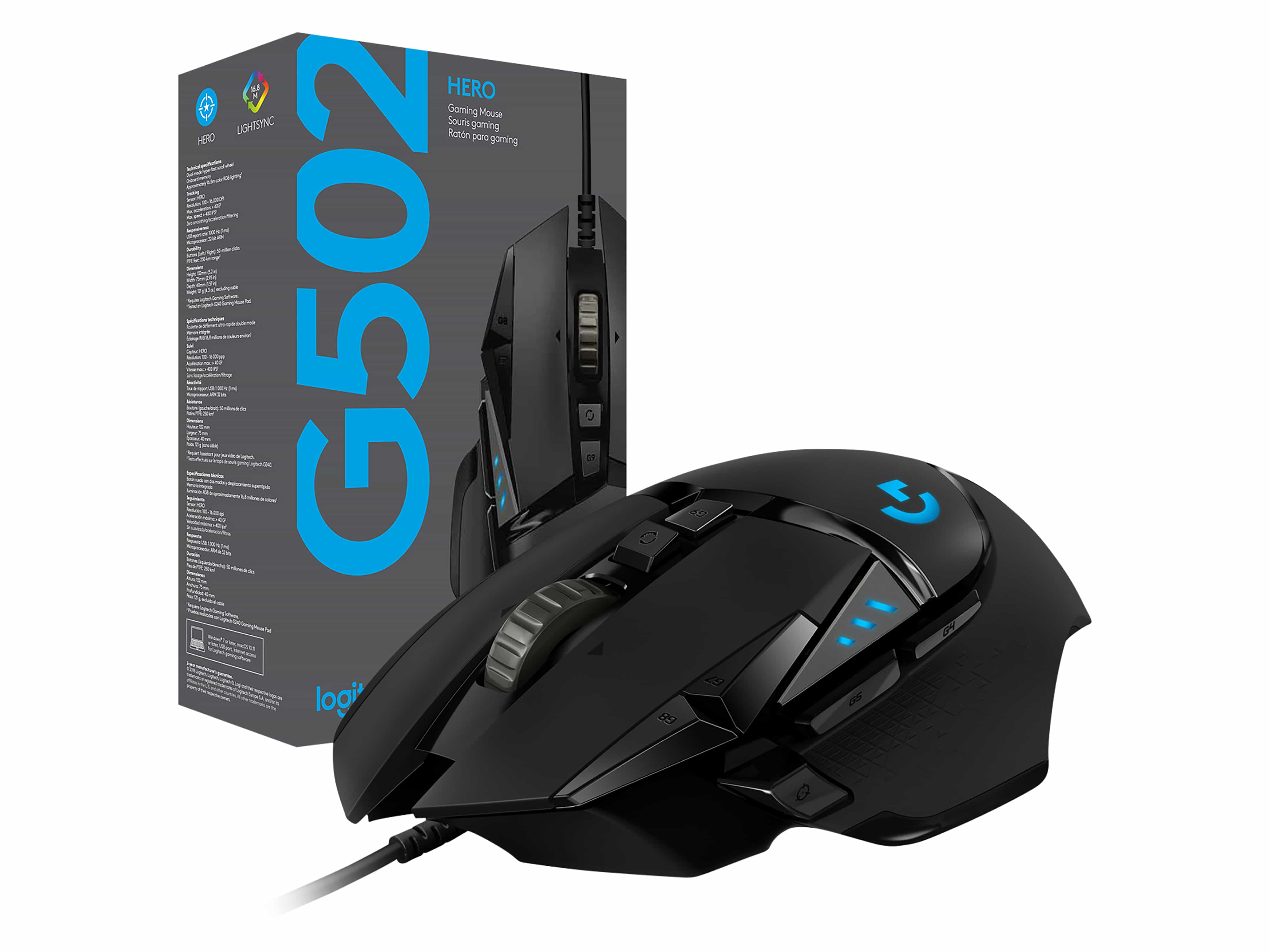 LOGITECH G Gaming Maus G502 Hero Black