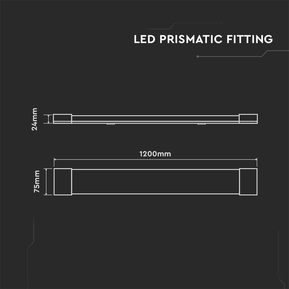 V-TAC LED-Deckenleuchte VT-8-40, EEK: E, 40 W, 4800 lm, 6500 K, 1200 mm