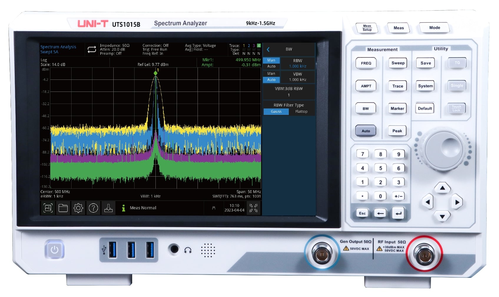 UNI-T Spektrumanalysator UTS1015B, 9 kHz..1,5 GHz