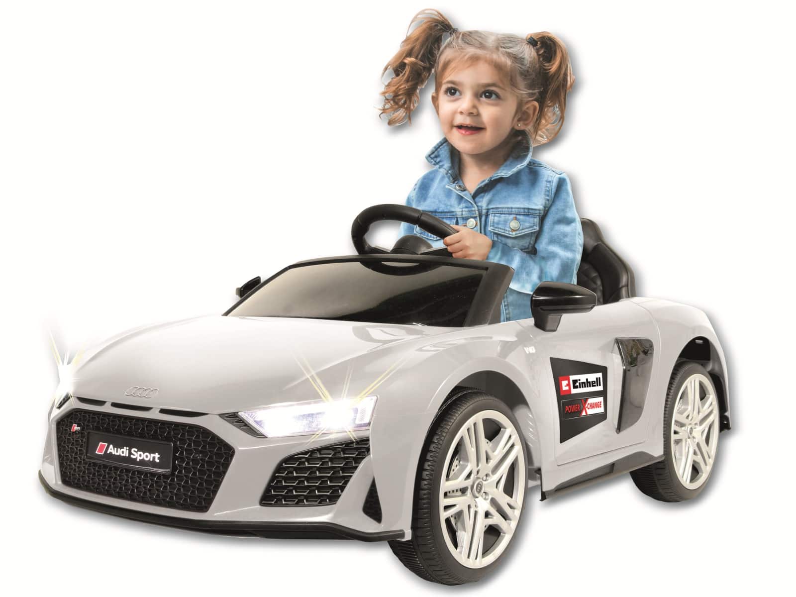 Kinder-Elektrofahrzeug Jamara Ride-on Audi R8 Spyder weiß, 18V Einhell Akku
