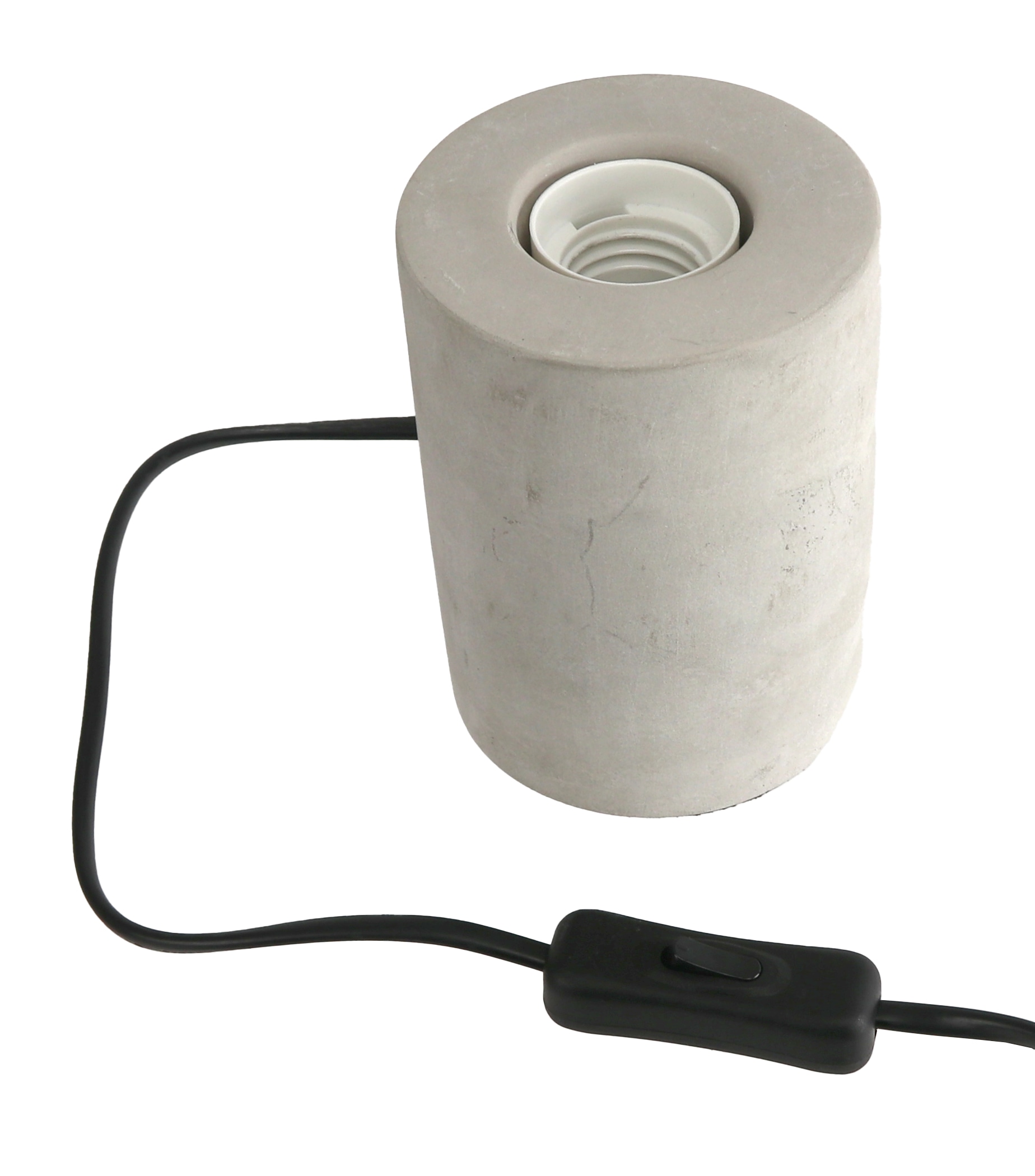 DAYLITE Tischleuchte aus Beton LT-319, 230V, E27, IP20, Zylinderform