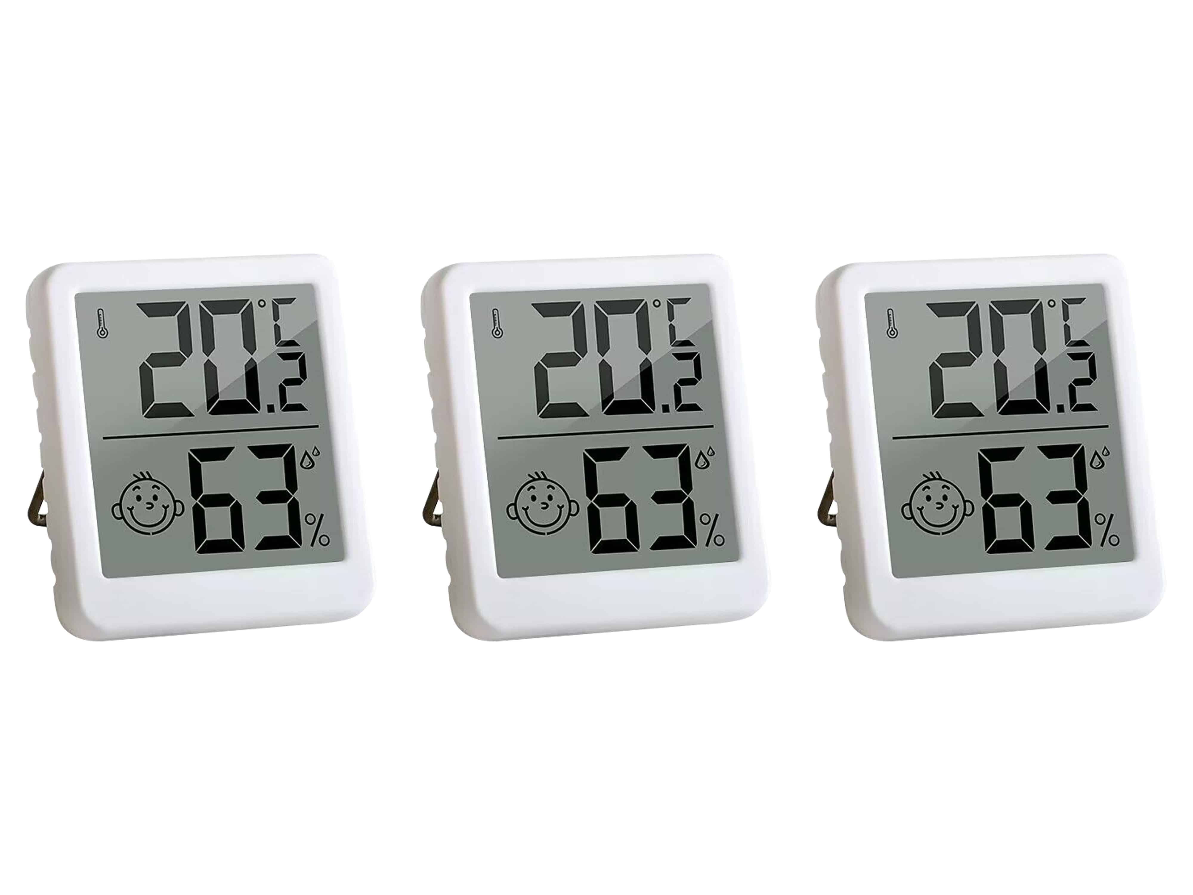 DAYHOME Digitales Thermo-Hygrometer TH-10, 3 Stück