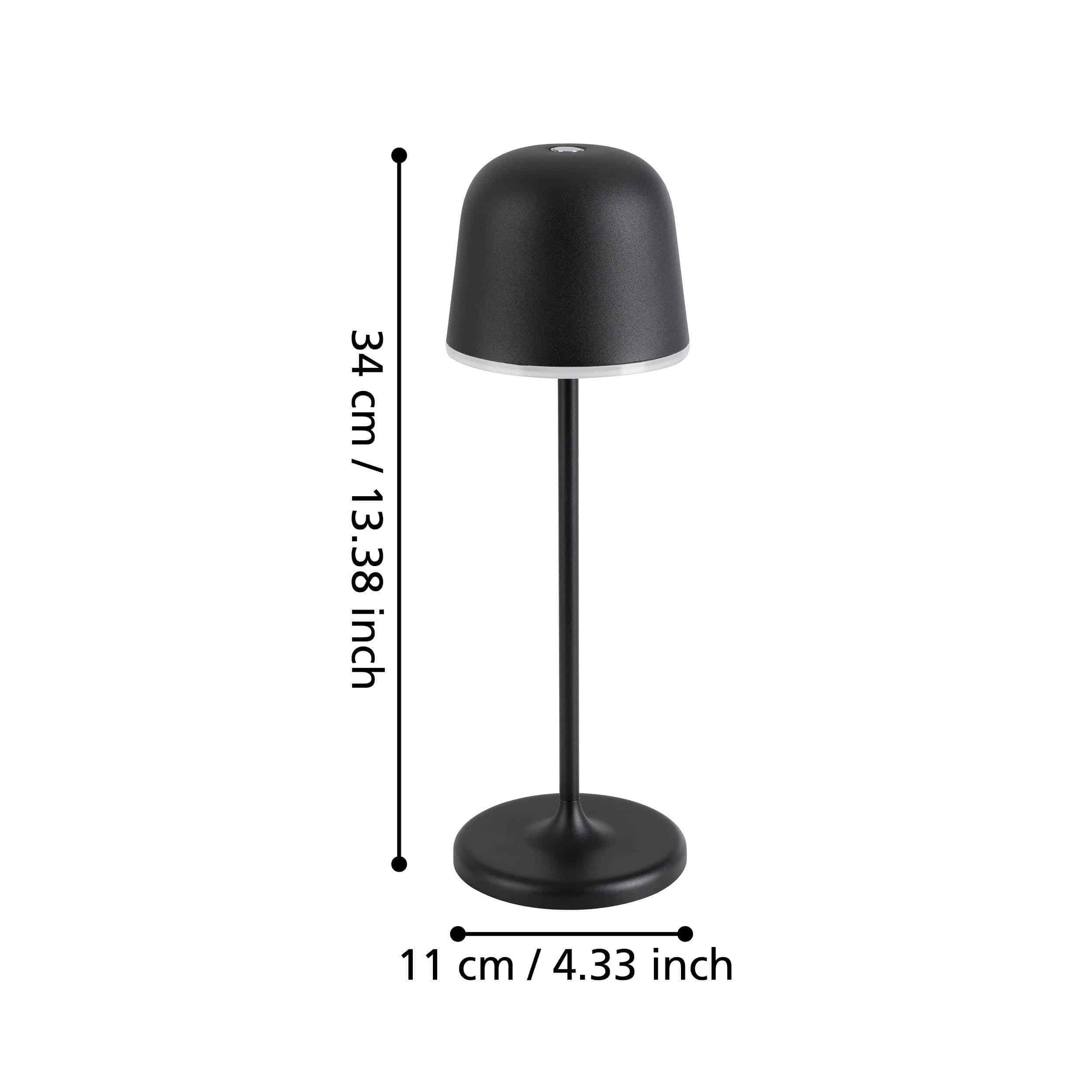 EGLO LED-Tischleuchte 900457 schwarz 2,2 W, 200 lm, 3000 K, IP54