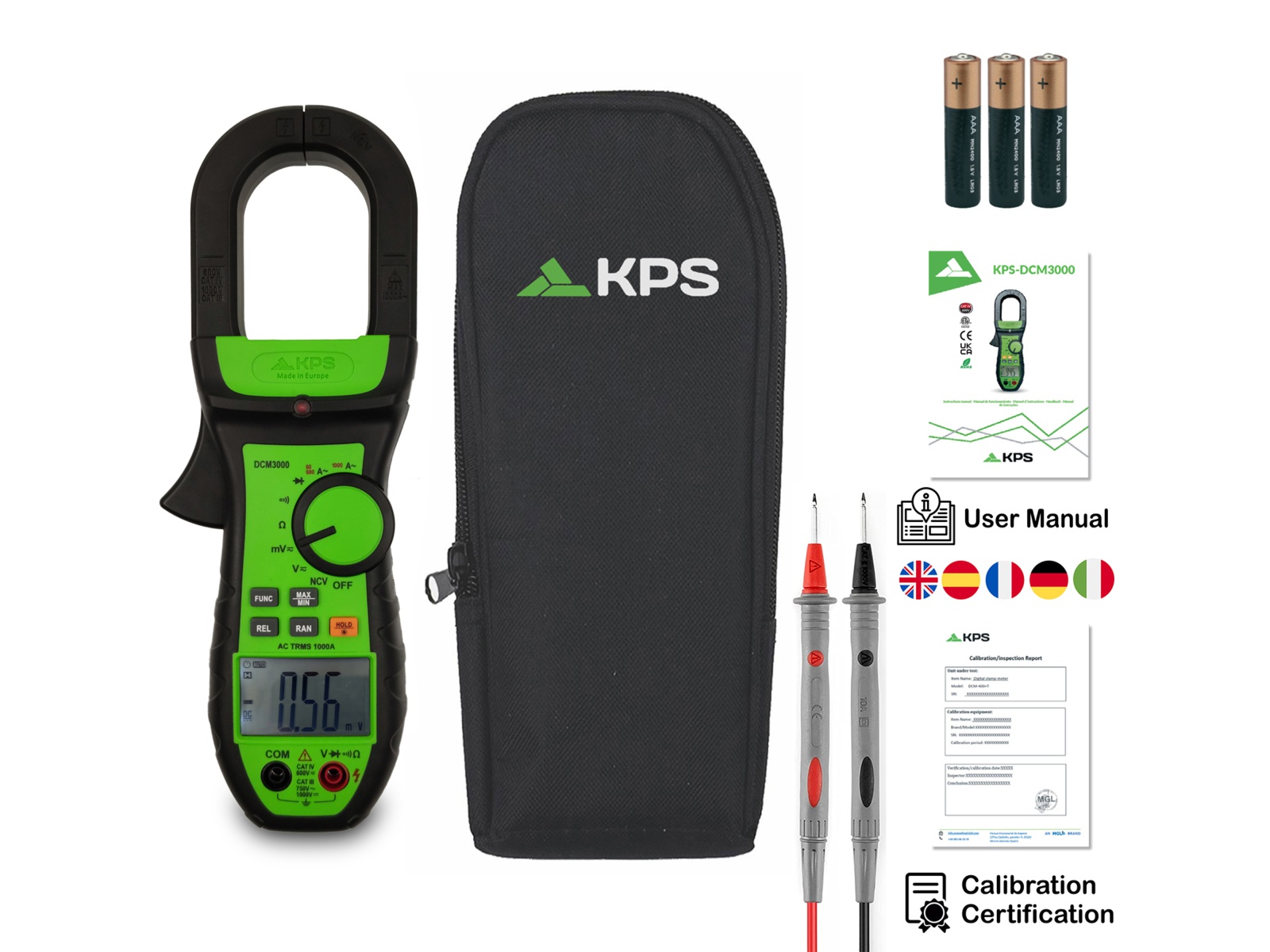 KPS Zangen-Multimeter, DCM3000, TRMS, 1000 A~