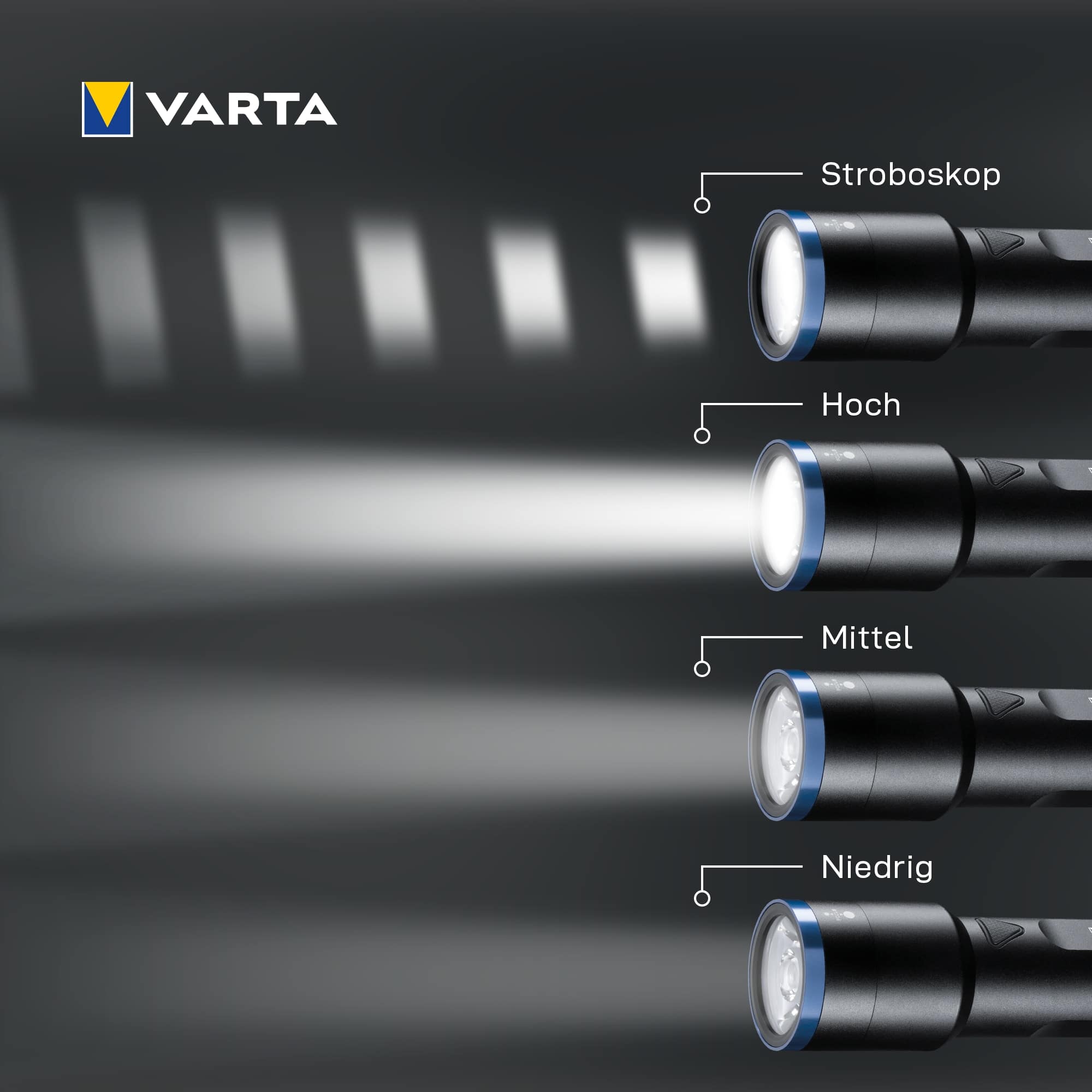 VARTA LED-Taschenlampe Night Cutter F40, 1000 lm, Batteriebetrieb