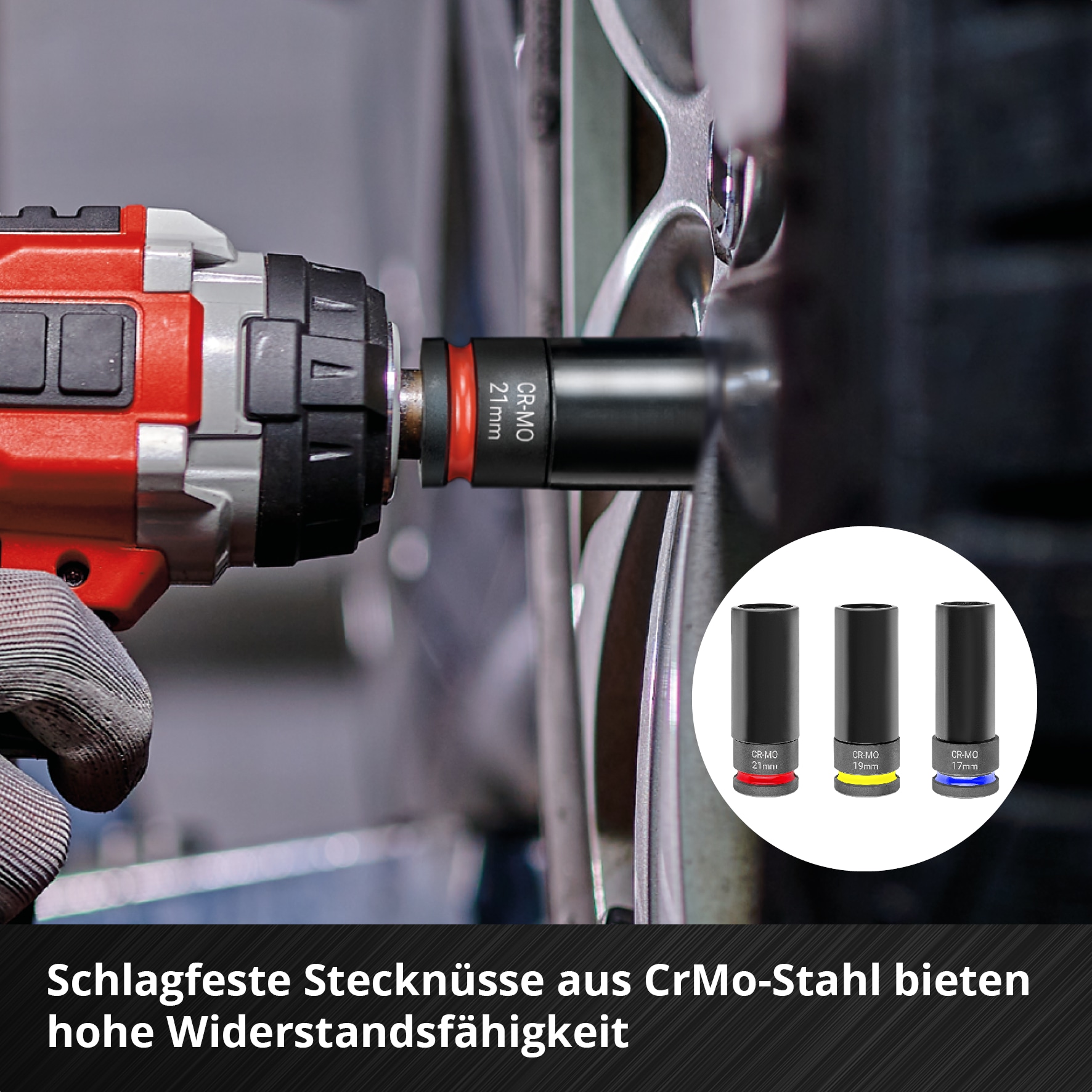 EINHELL Impact Stecknuss-Set, 109273, 5-teilig