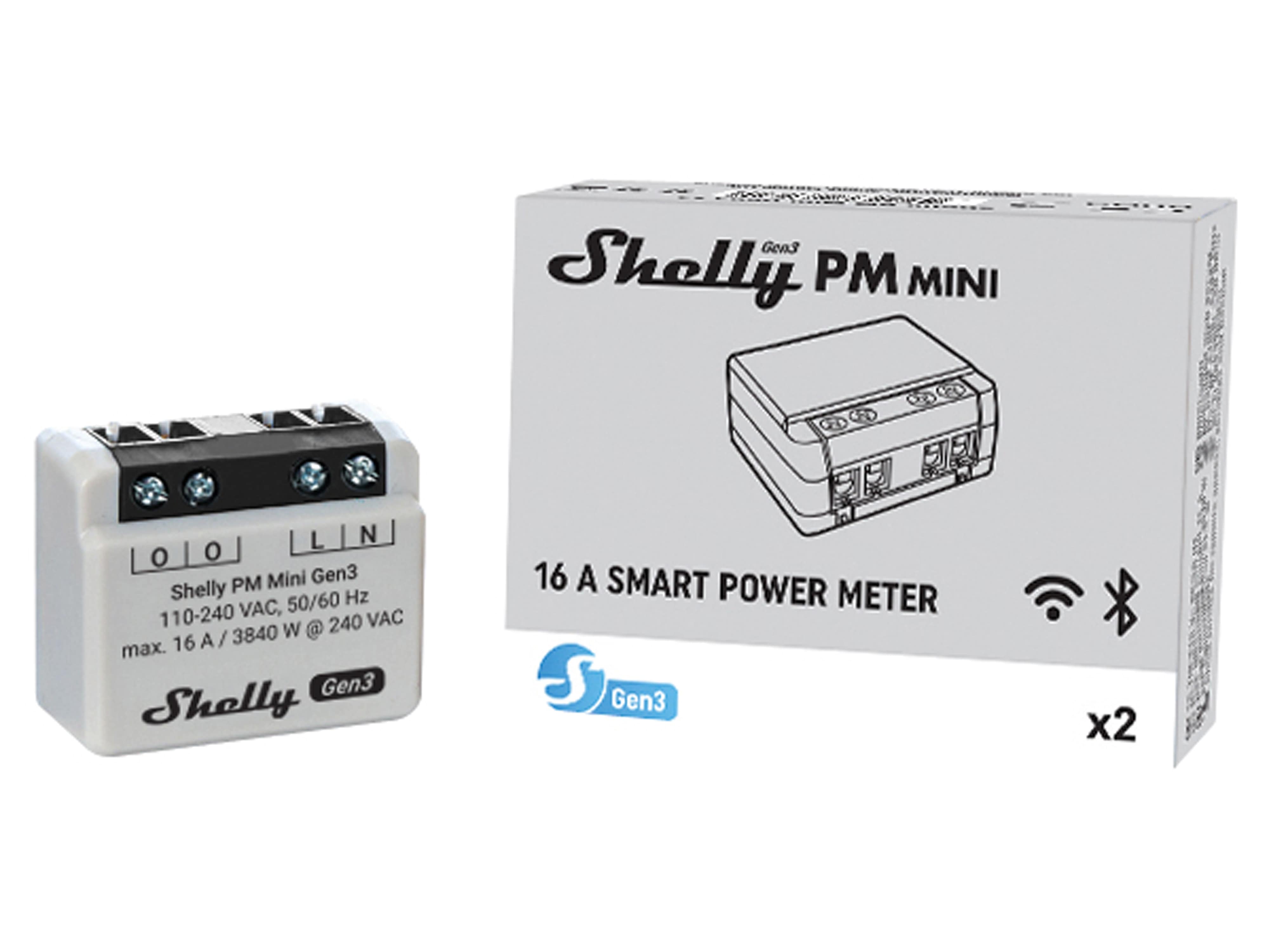 SHELLY WLAN-Leistungsmesser Plus PM Mini Gen.3, weiß
