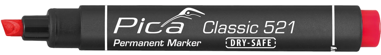 PICA Classic Permanent Marker, 521/40/SB, Keilspitze, rot