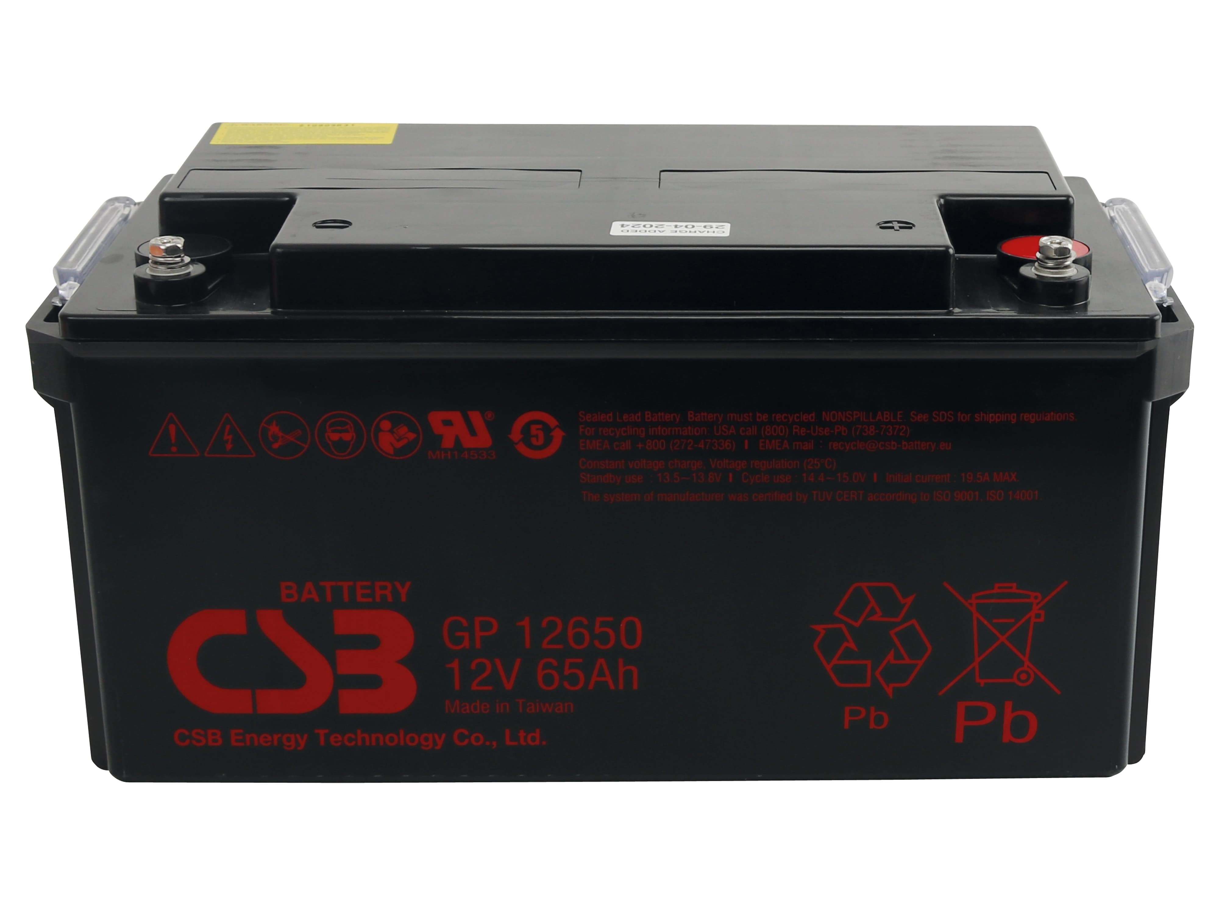 CSB Blei-Akkumulator GP12650, 12 V-/65 Ah