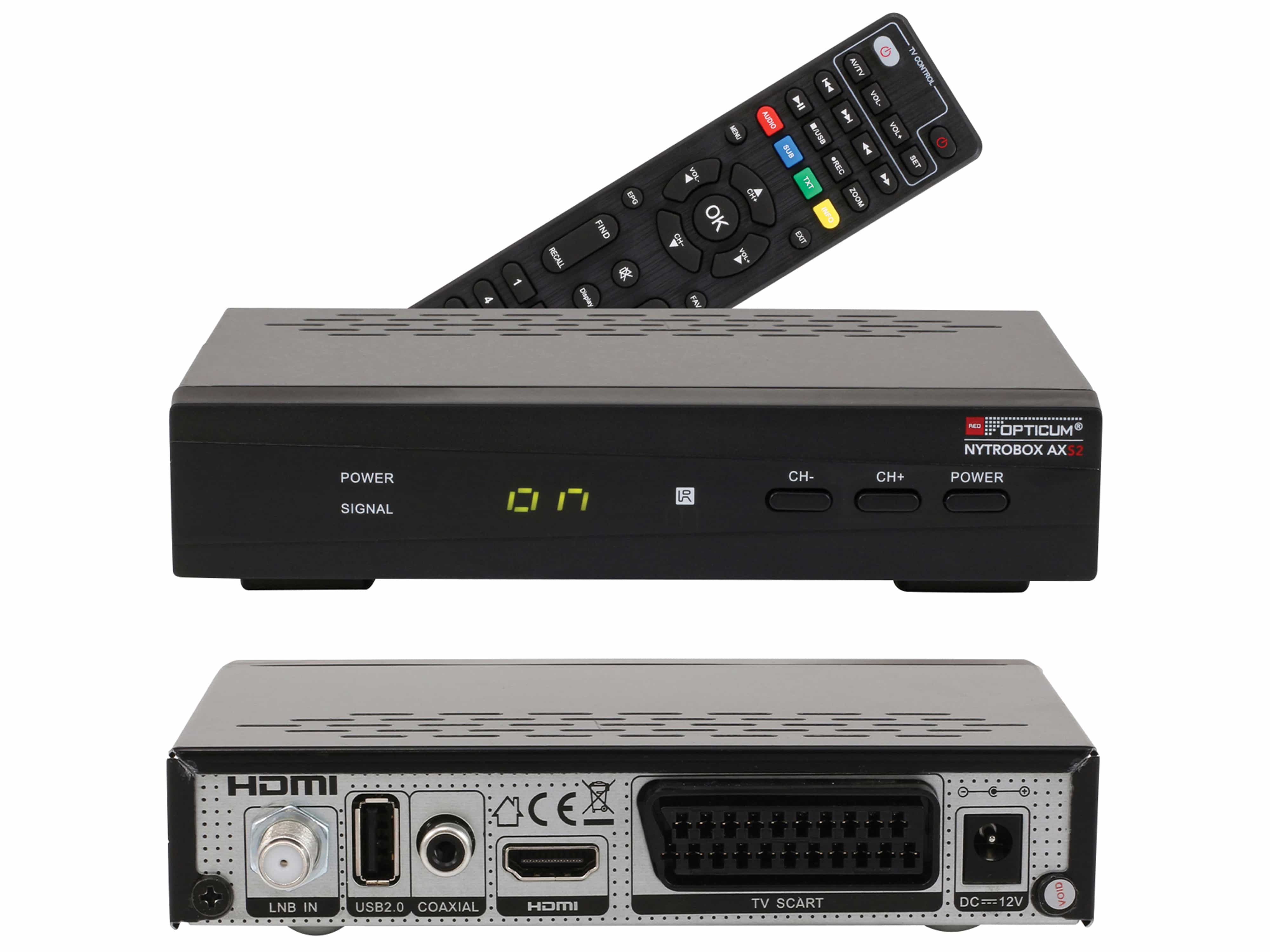 RED OPTICUM DVB-S HDTV Receiver NYTROBOX AXS2, mit PVR