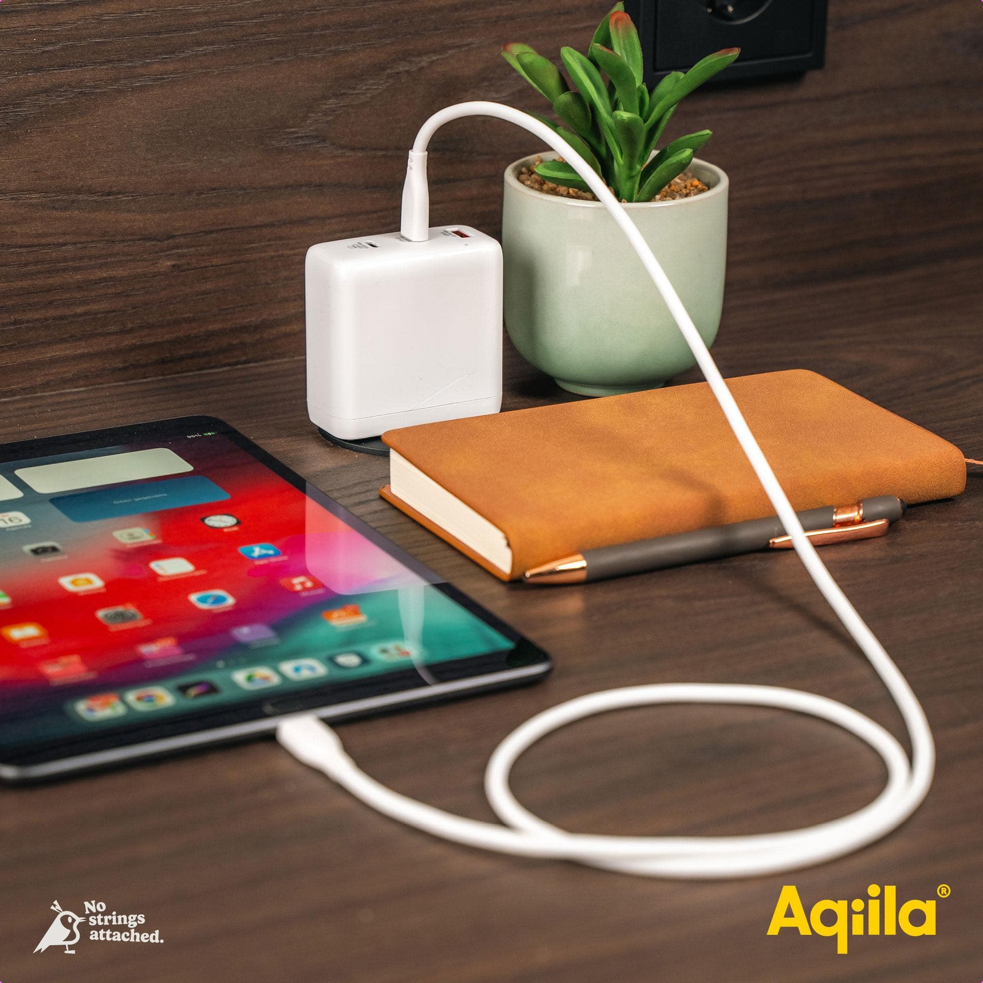 AQIILA USB-Lader Chargebird W3, 65 W, 3-fach, 2x USB-C, 1x USB-A