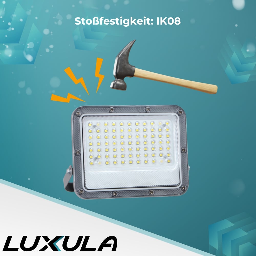 LUXULA LED-Fluter, EEK: E, 50W, 6500lm, 4000K, IP65, grau