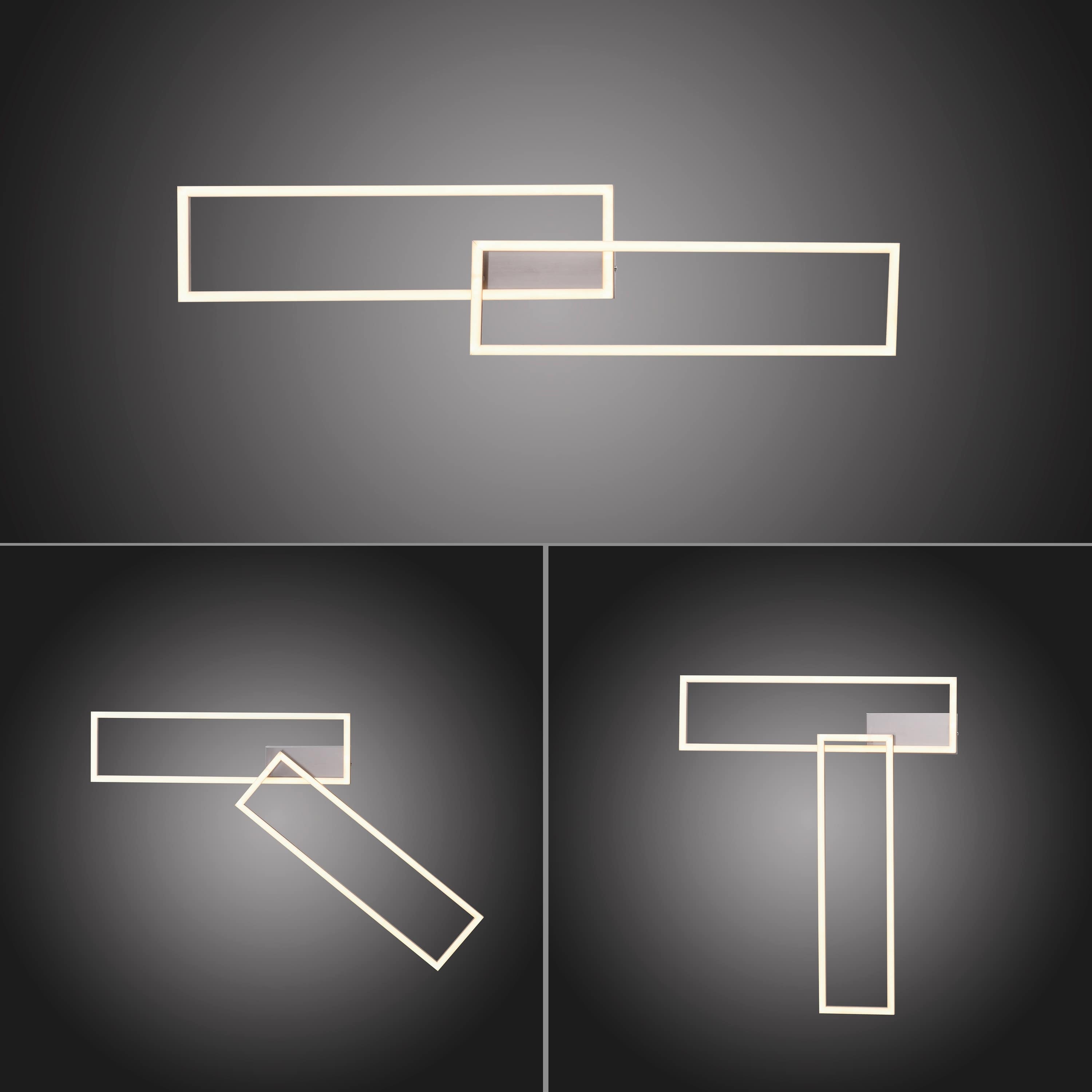 JUST LIGHT LED-Deckenleuchte 14023-55 stahl, 30,2 W, 4500 lm, 3000 K