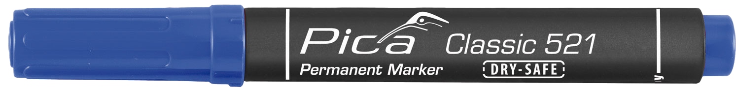 PICA Classic Permanent Marker, 521/41/SB, Keilspitze, blau