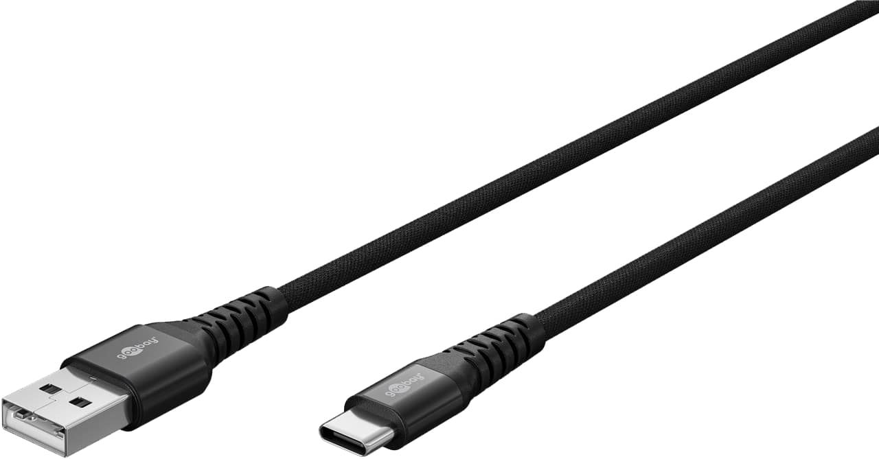 GOOBAY USB 2.0 Kabel 74527 A/C 3m schwarz supersoft