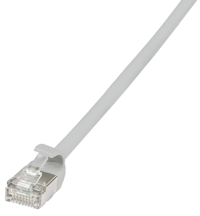 LOGILINK Patchkabel SlimLine Ultraflex CAT.6A U/FTP grau 0,5m